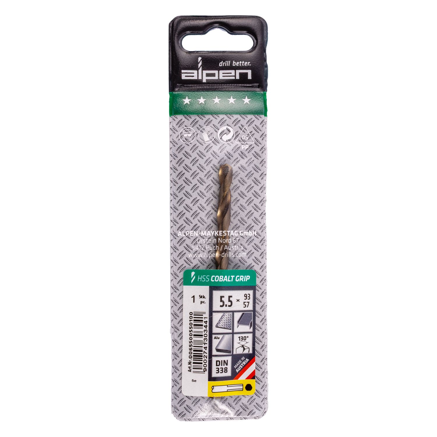 Hss Cobalt 5.5 Plw Grip 3-sided