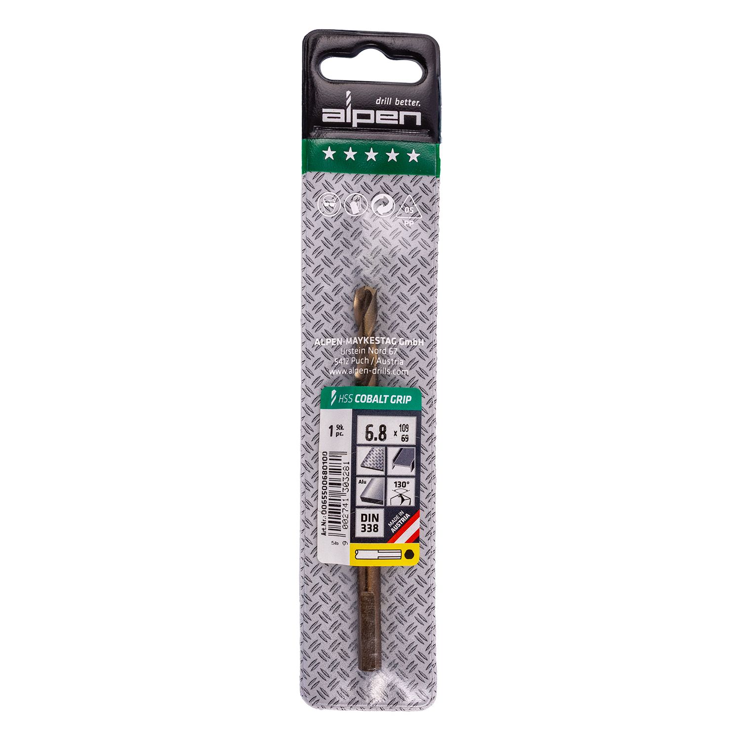 Hss Cobalt 6.8 Plw Grip 3-sided