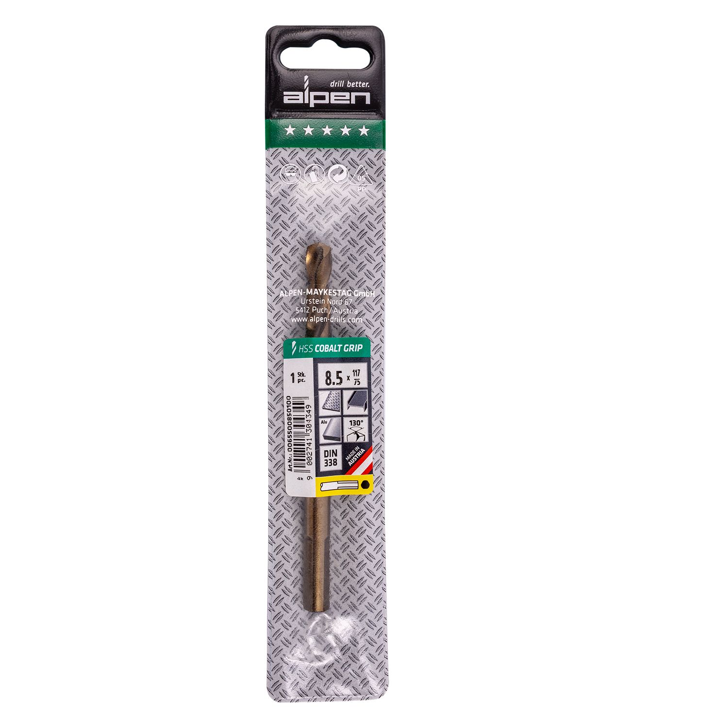 Hss Cobalt 8.5 Plw Grip 3-sided