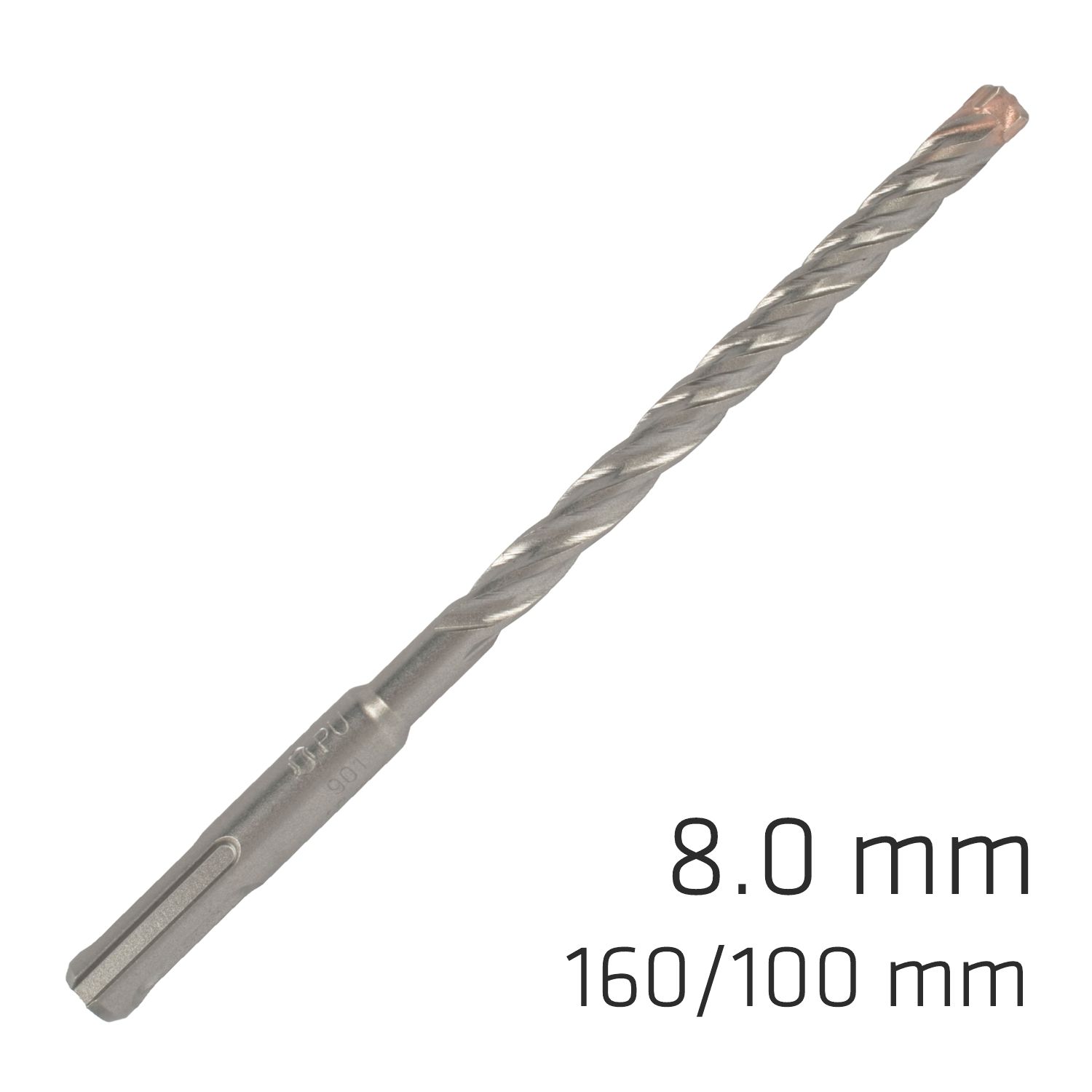 Force X 8.0 X 160/100 Sds-plus Rebar Drill Bit X4 Cutting Edges - Bulk