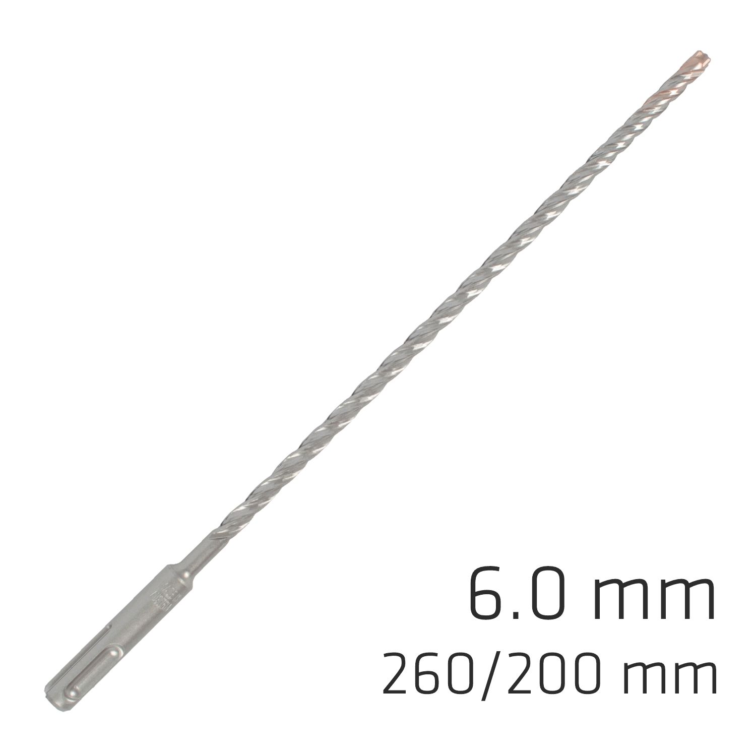 Force X 6.0 X 260/200 Sds-plus Rebar Drill Bit X4 Cutting Edges - Bulk