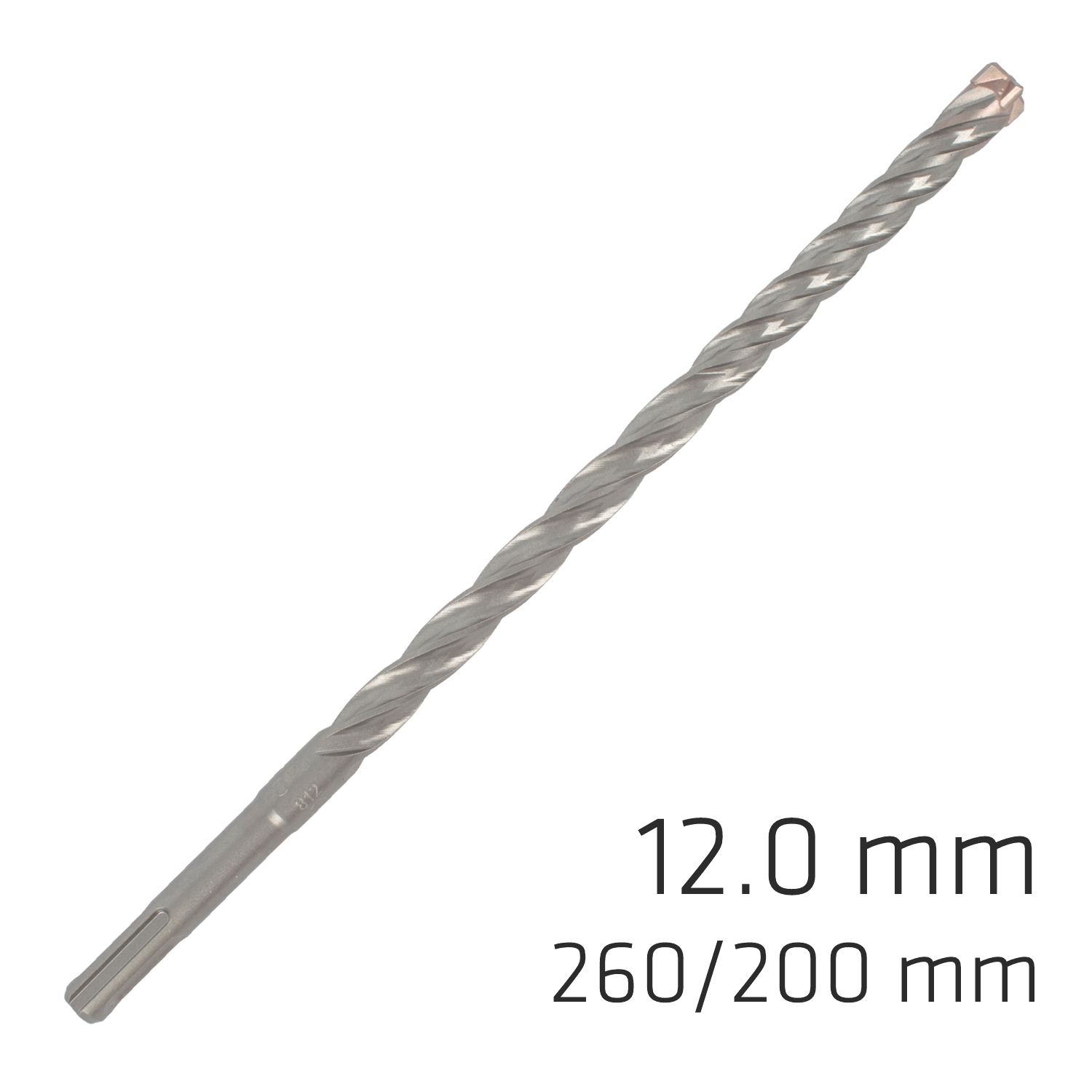 Force X 12.0 X 260/200 Sds-plus Rebar Drill Bit X4 Cutting Edges - Bul