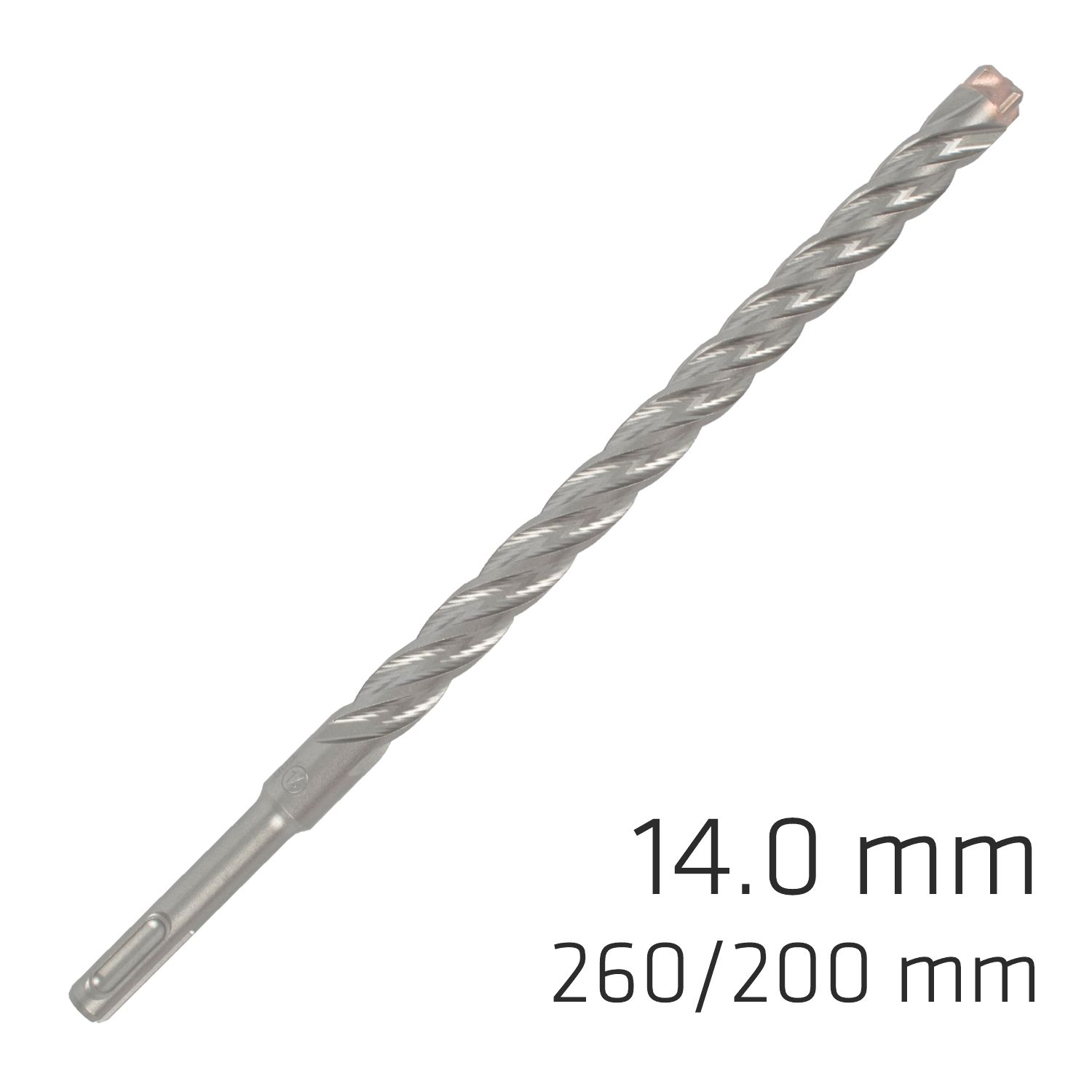 Force X 14.0 X 260/200 Sds-plus Rebar Drill Bit X4 Cutting Edges - Bul
