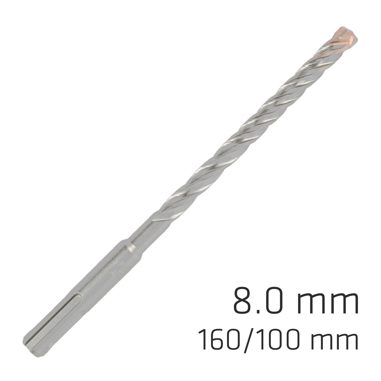 Force X 8.0 X 160/100 Sds-plus Rebar Drill Bit X4 Cutting Edges