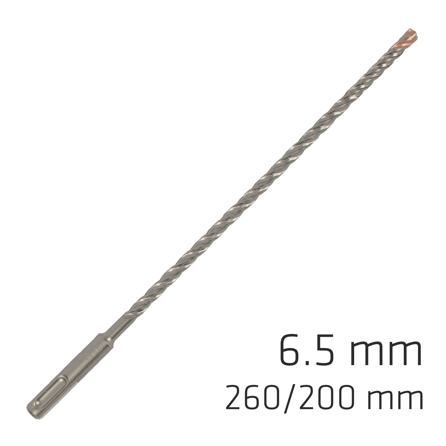 Force X 6.5 X 260/200 Sds-plus Rebar Drill Bit X4 Cutting Edges