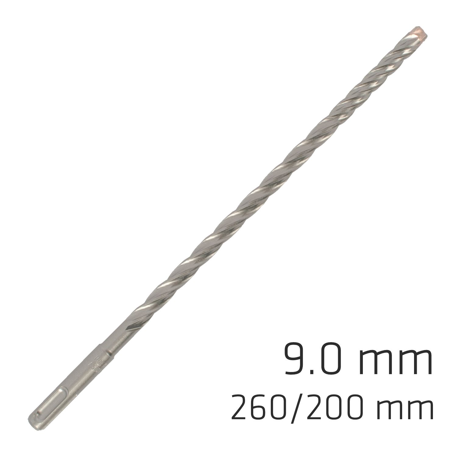 Force X 9.0 X 260/200 Sds-plus Rebar Drill Bit X4 Cutting Edges