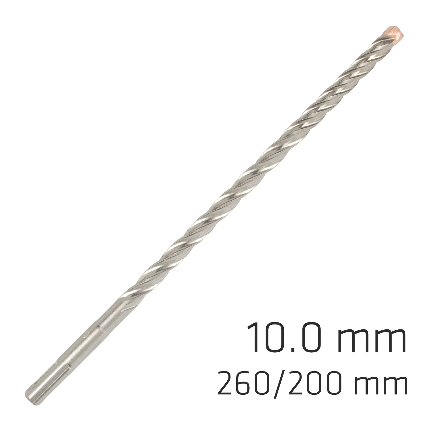 Force X 10.0 X 260/200 Sds-plus Rebar Drill Bit X4 Cutting Edges