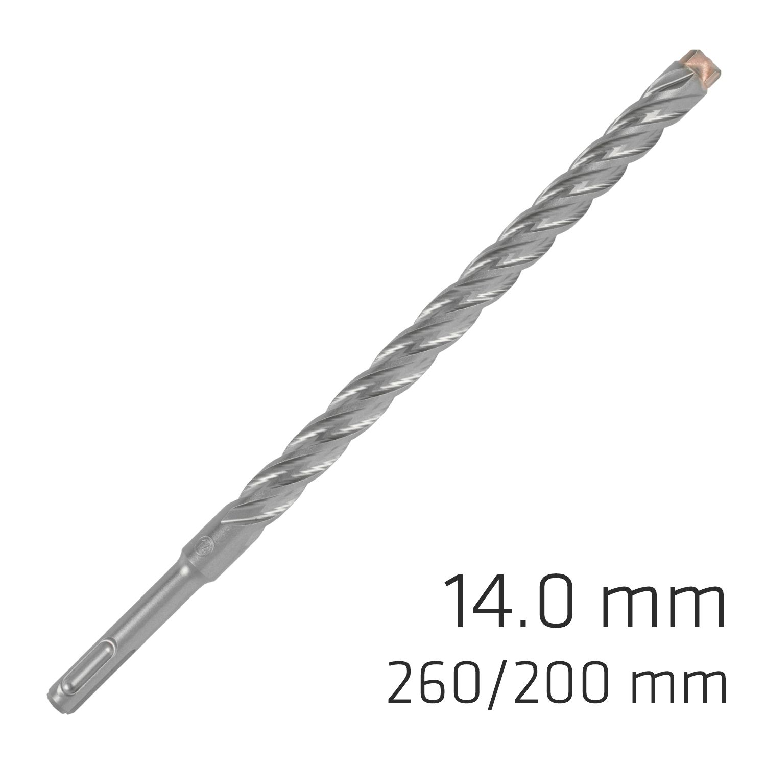 Force X 14.0 X 260/200 Sds-plus Rebar Drill Bit X4 Cutting Edges