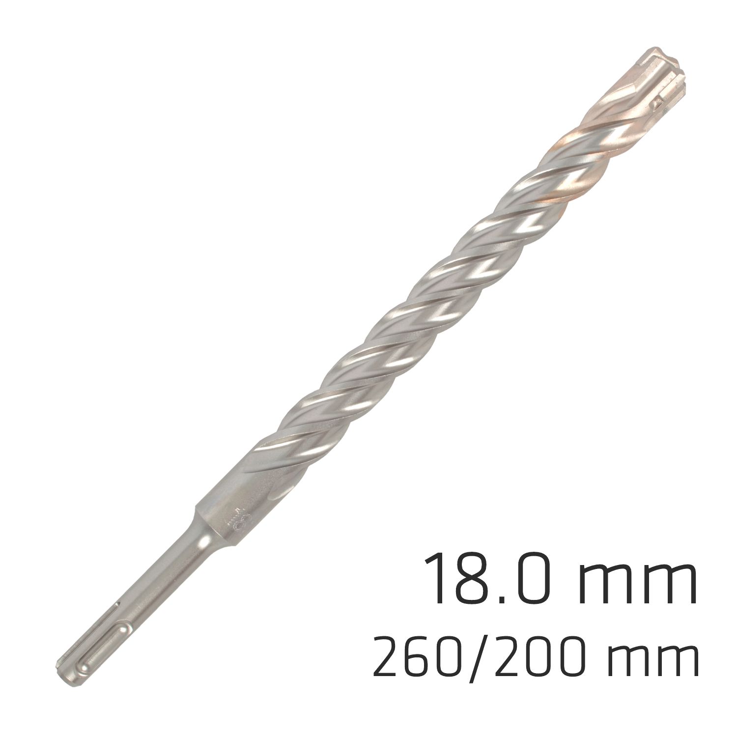 Force X 18.0 X 250/200 Sds-plus Rebar Drill Bit X4 Cutting Edges