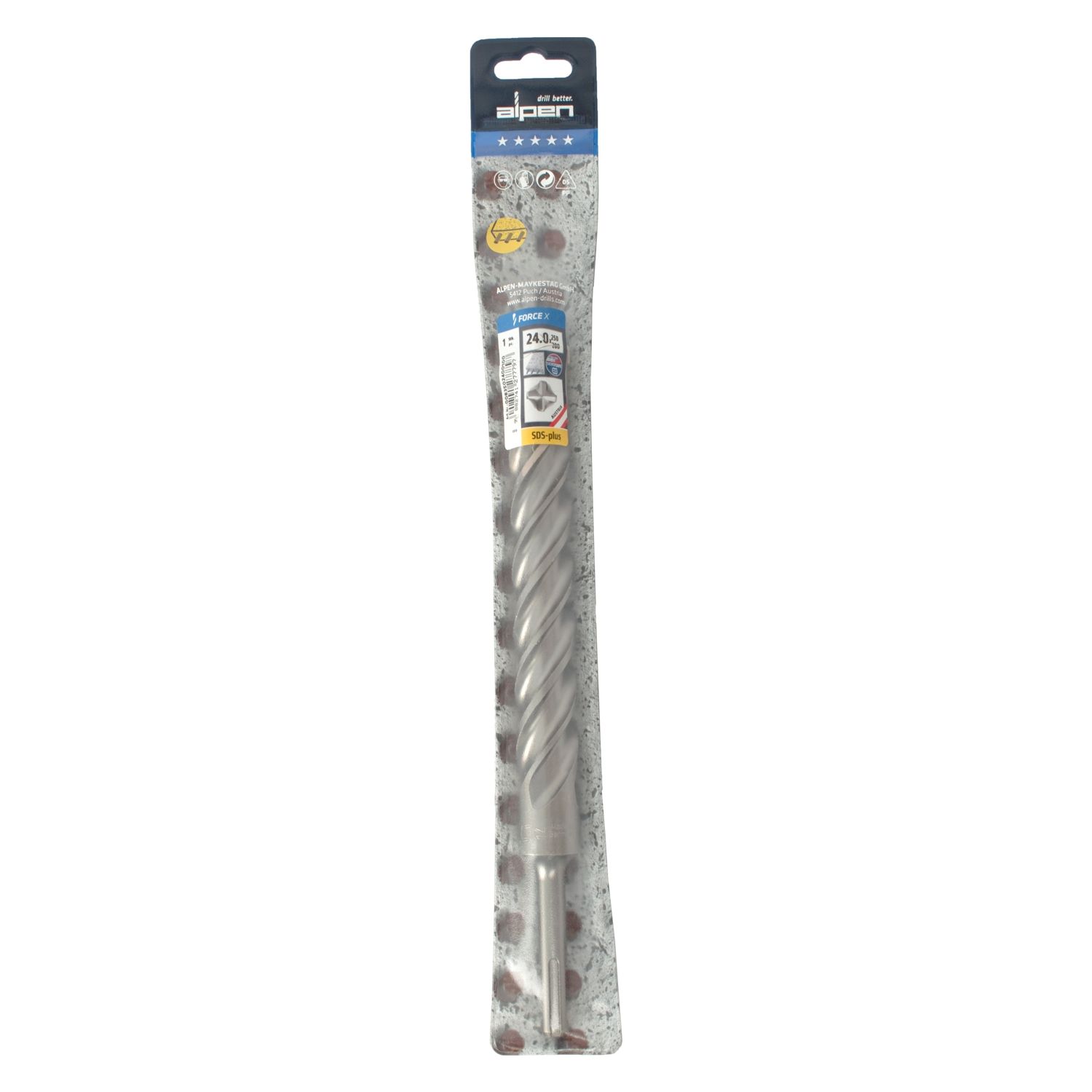 Force X 24.0 X 250/200 Sds-plus Rebar Drill Bit X4 Cutting Edges