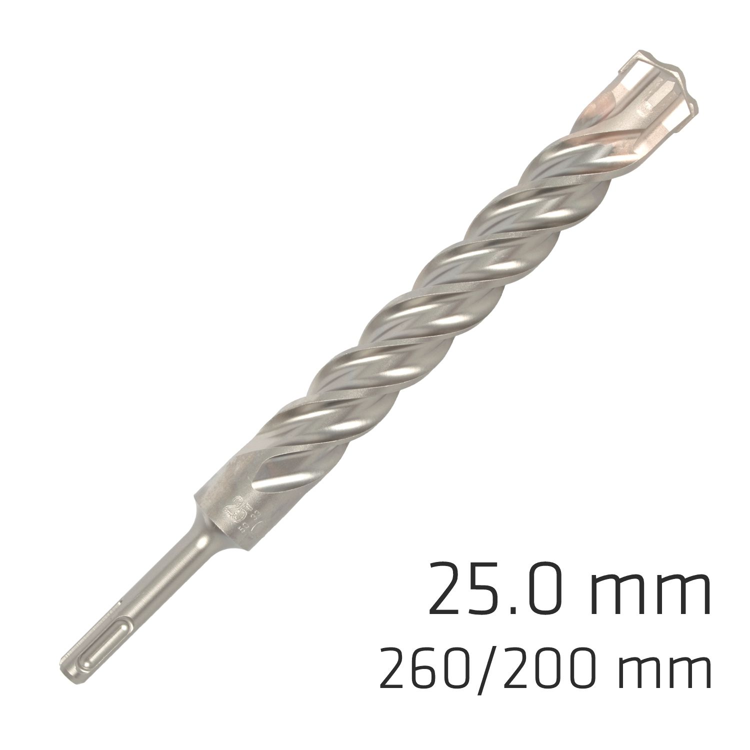 Force X 25.0 X 250/200 Sds-plus Rebar Drill Bit X4 Cutting Edges