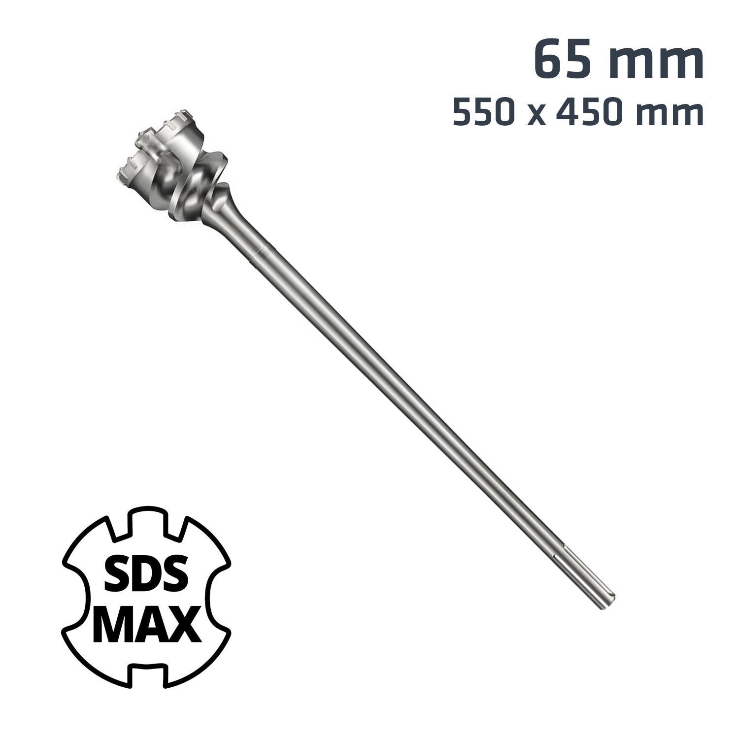 Sds Max Mill Crown 65mm X 550 Drill Bit