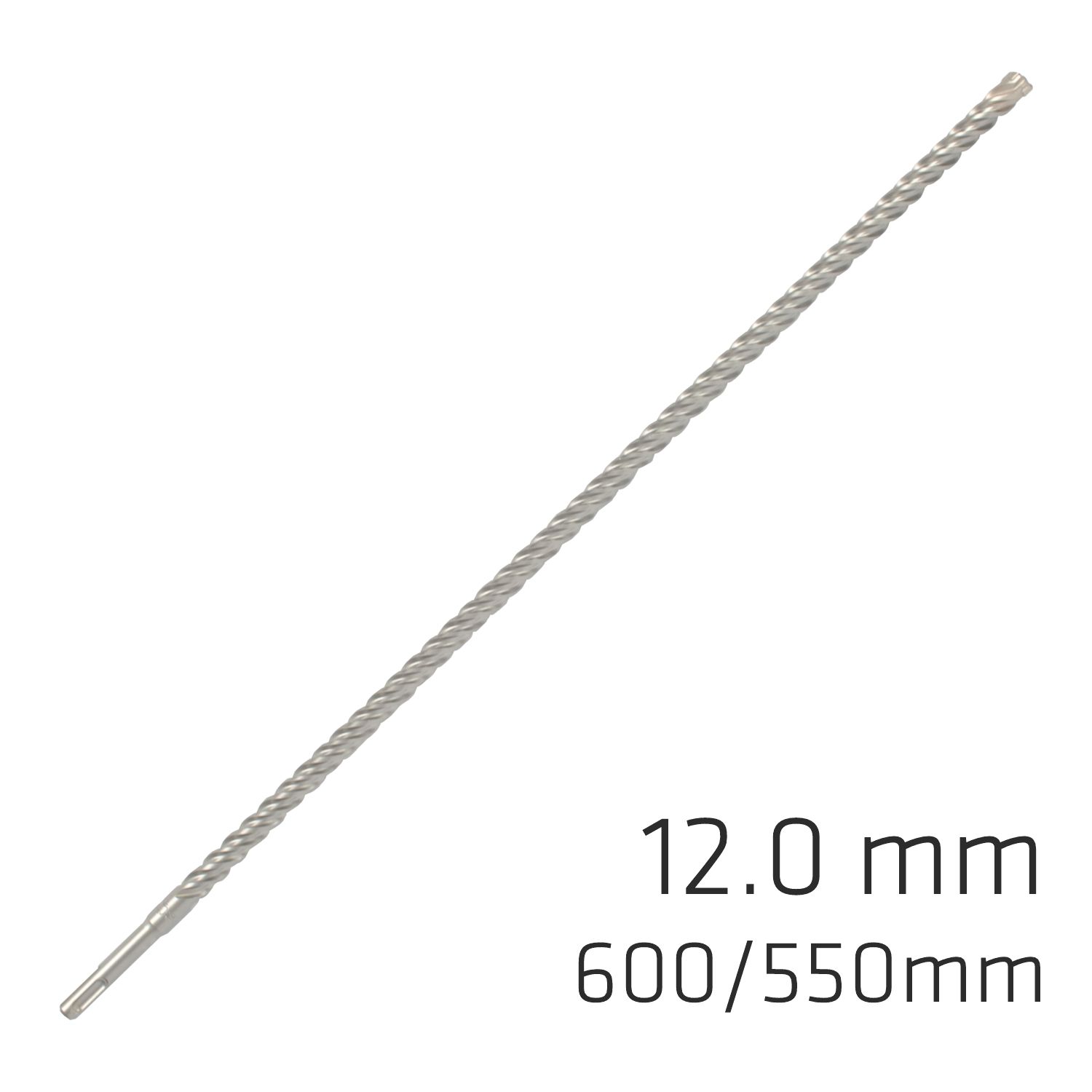 Force X 12.0 X 600/550 Sds-plus Rebar Drill Bit X4 Cutting Edges