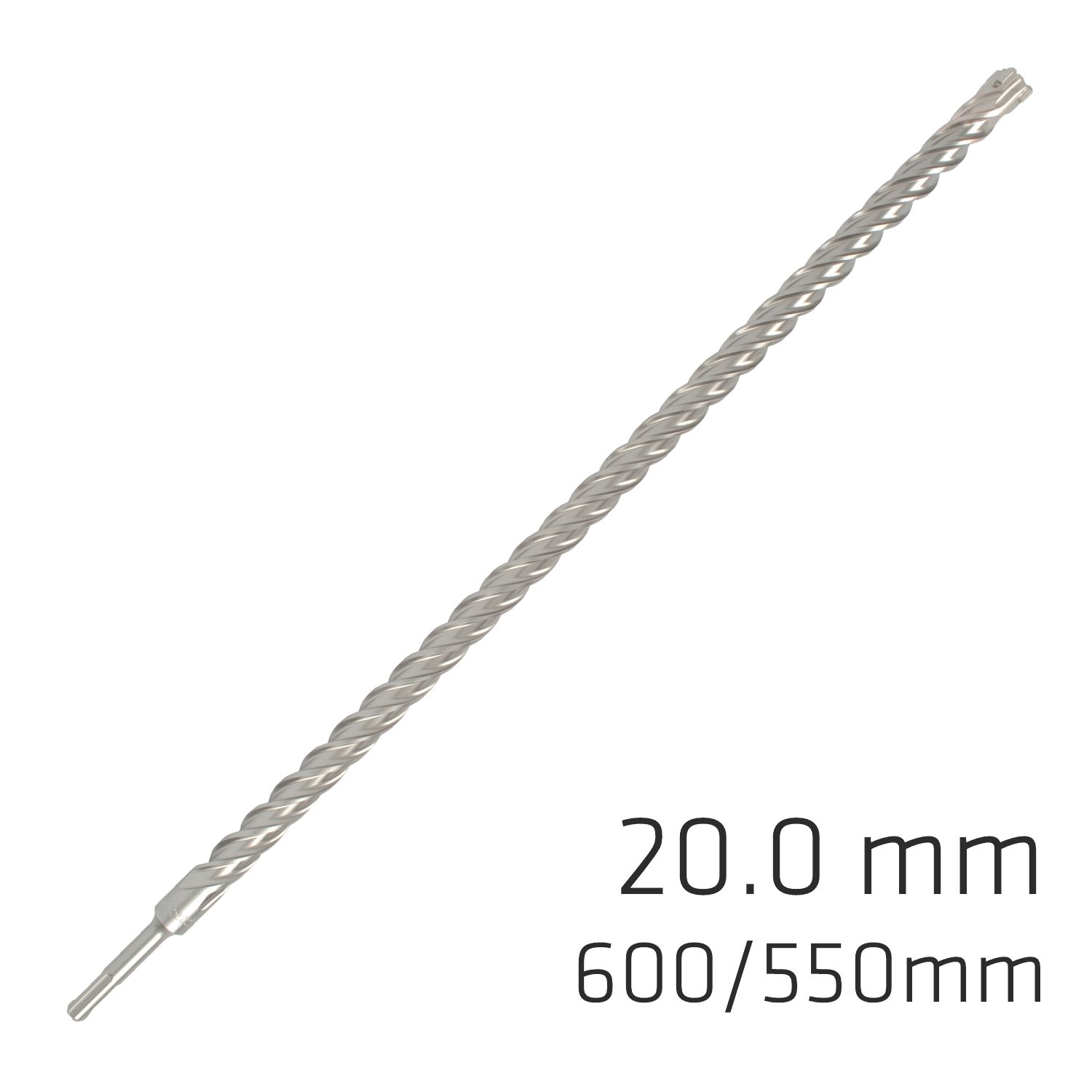 Force X 20.0 X 600/550 Sds-plus Rebar Drill Bit X4 Cutting Edges