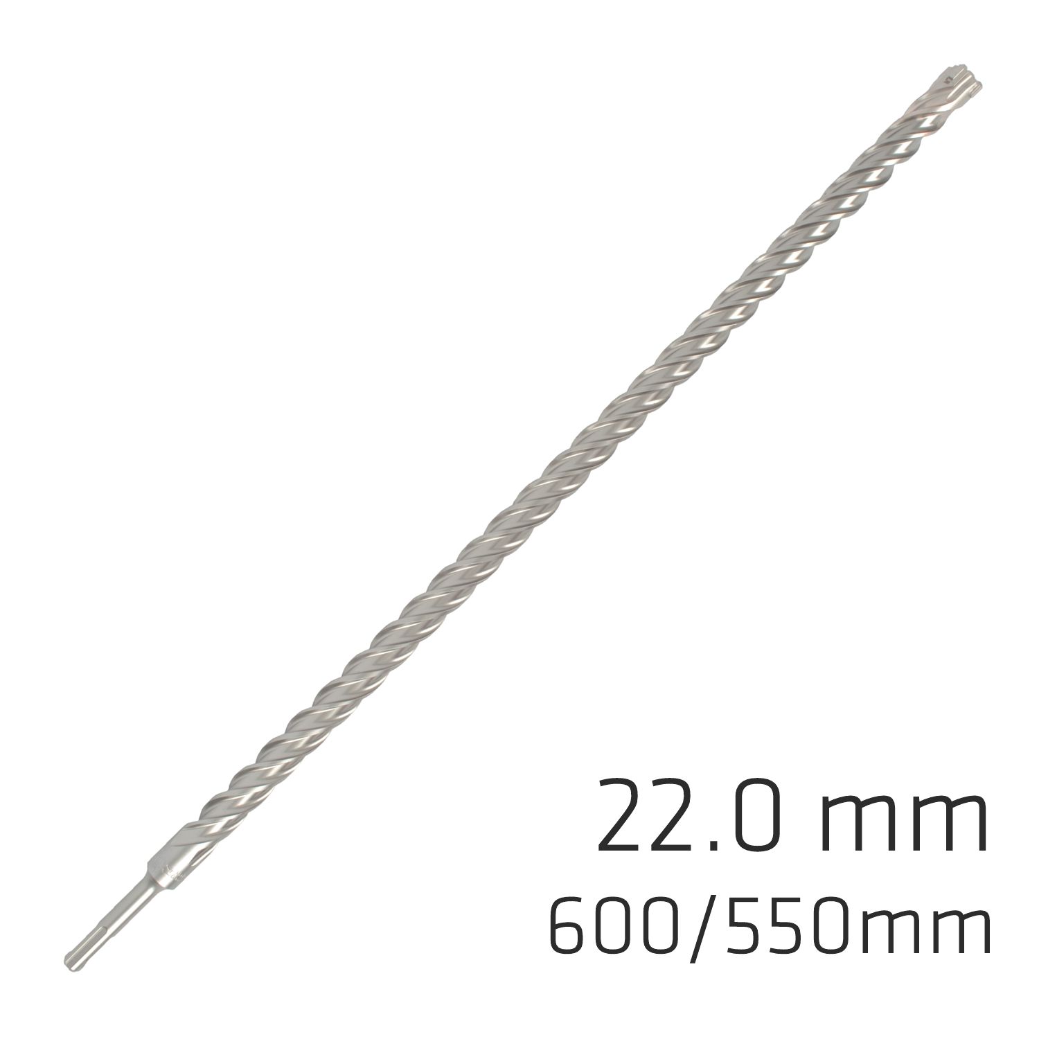Force X 22.0 X 600/550 Sds-plus Rebar Drill Bit X4 Cutting Edges