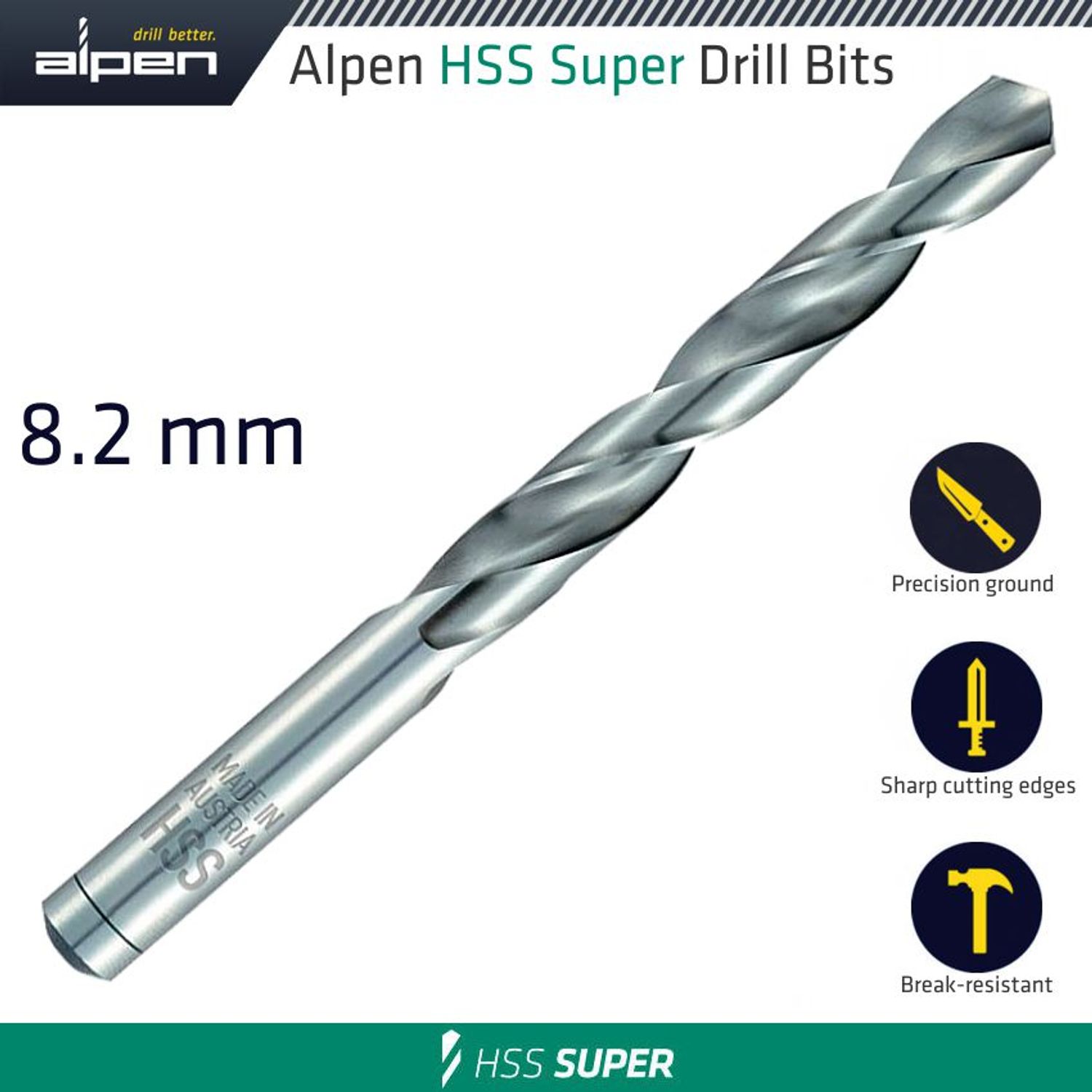 Hss Super Drill Bit 8.2mm Bulk