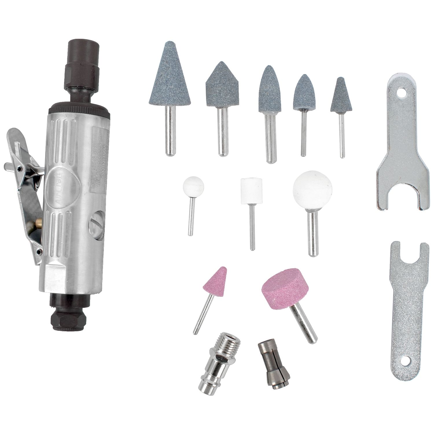 Air Die Grinder 6mm 14 Piece Kit Blow Mould Case