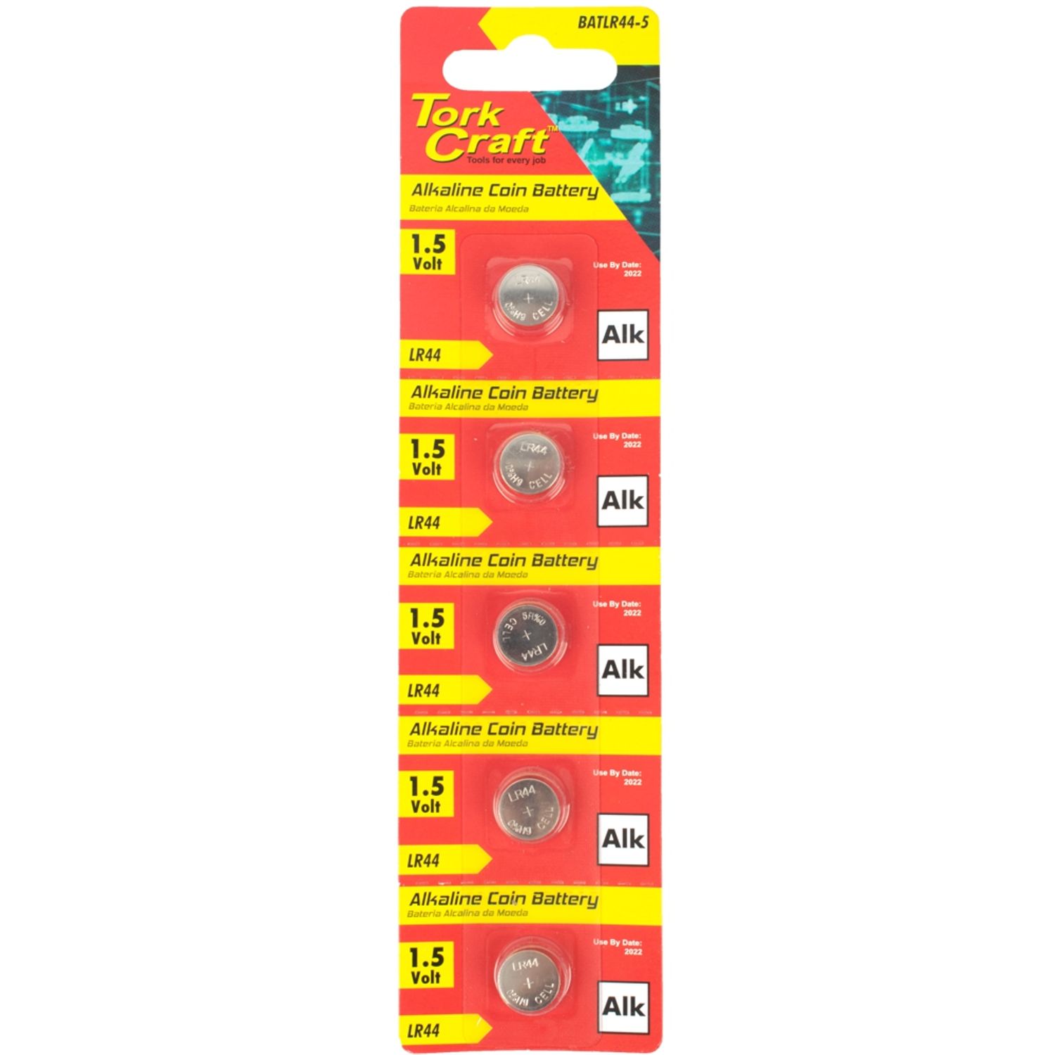 Battery Coin Lr44 Alkaline X5 Pack (moq 20) 11.6 &times; 5.4mm