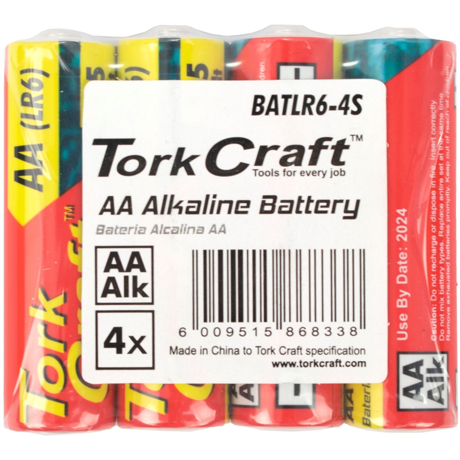 Battery Aa 1.5v X4 Pack Lr6 4s Shrink Wrap Alkaline (moq 30)