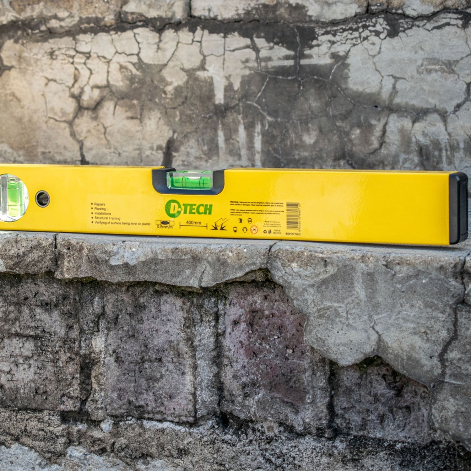 Spirit Level Box 400mm X 1.4mm 2 X Vial 0.5mm Accur. Alum.