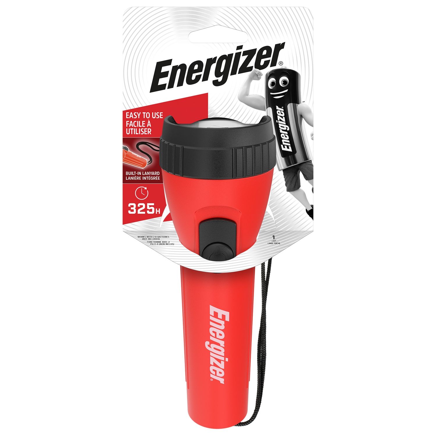 Torch Red Medium 2d 25 Lumens ENERGIZER Flashlight