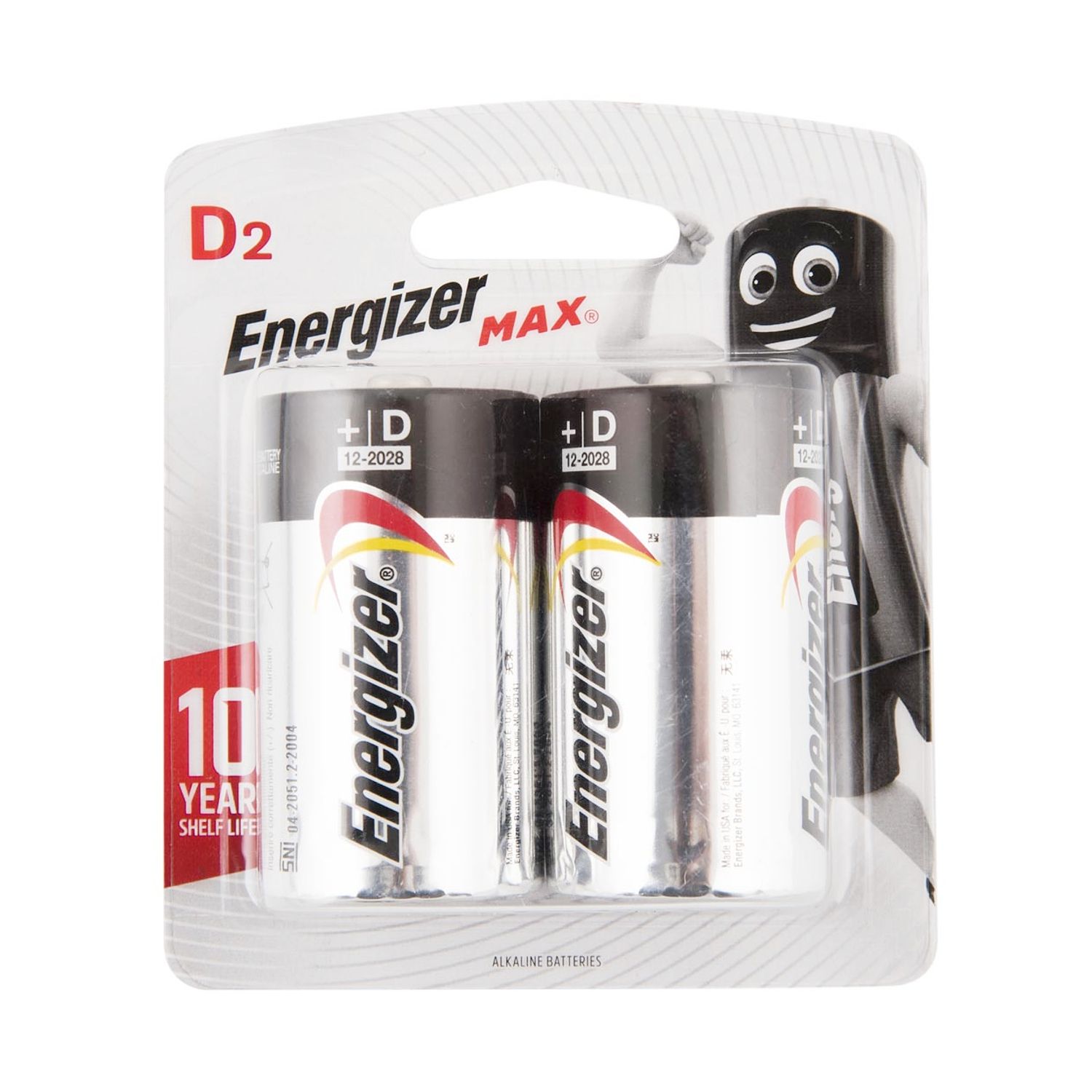 Max D Battery-2pack (moq6) ENERGIZER