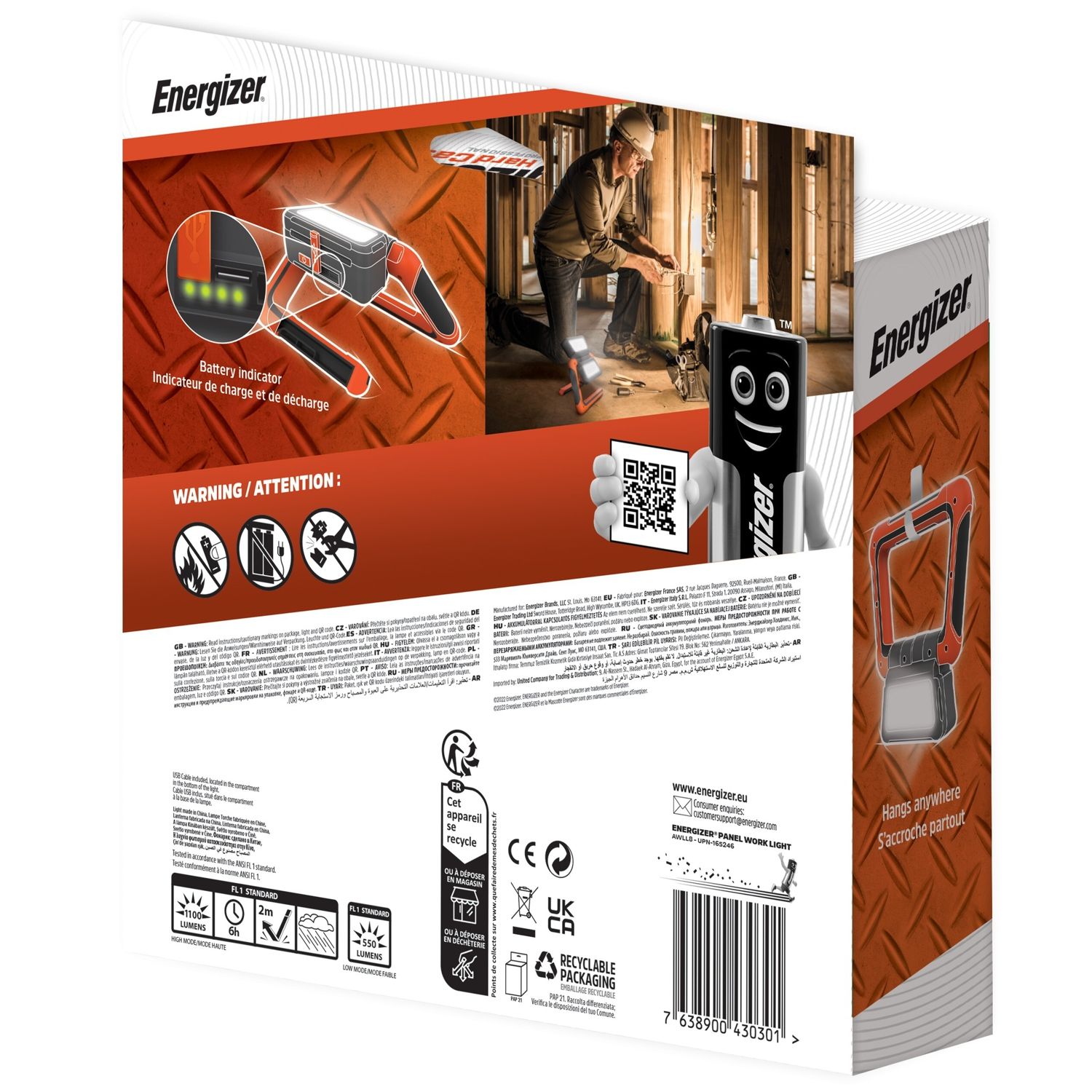 1100 Lumens Rechargable Lantern Hardcase ENERGIZER