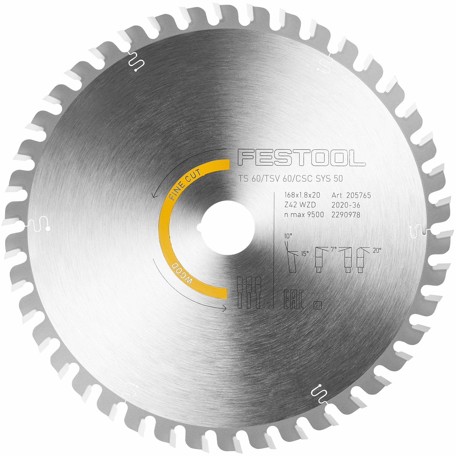 Saw Blade H 168x1.8x20 Wd42