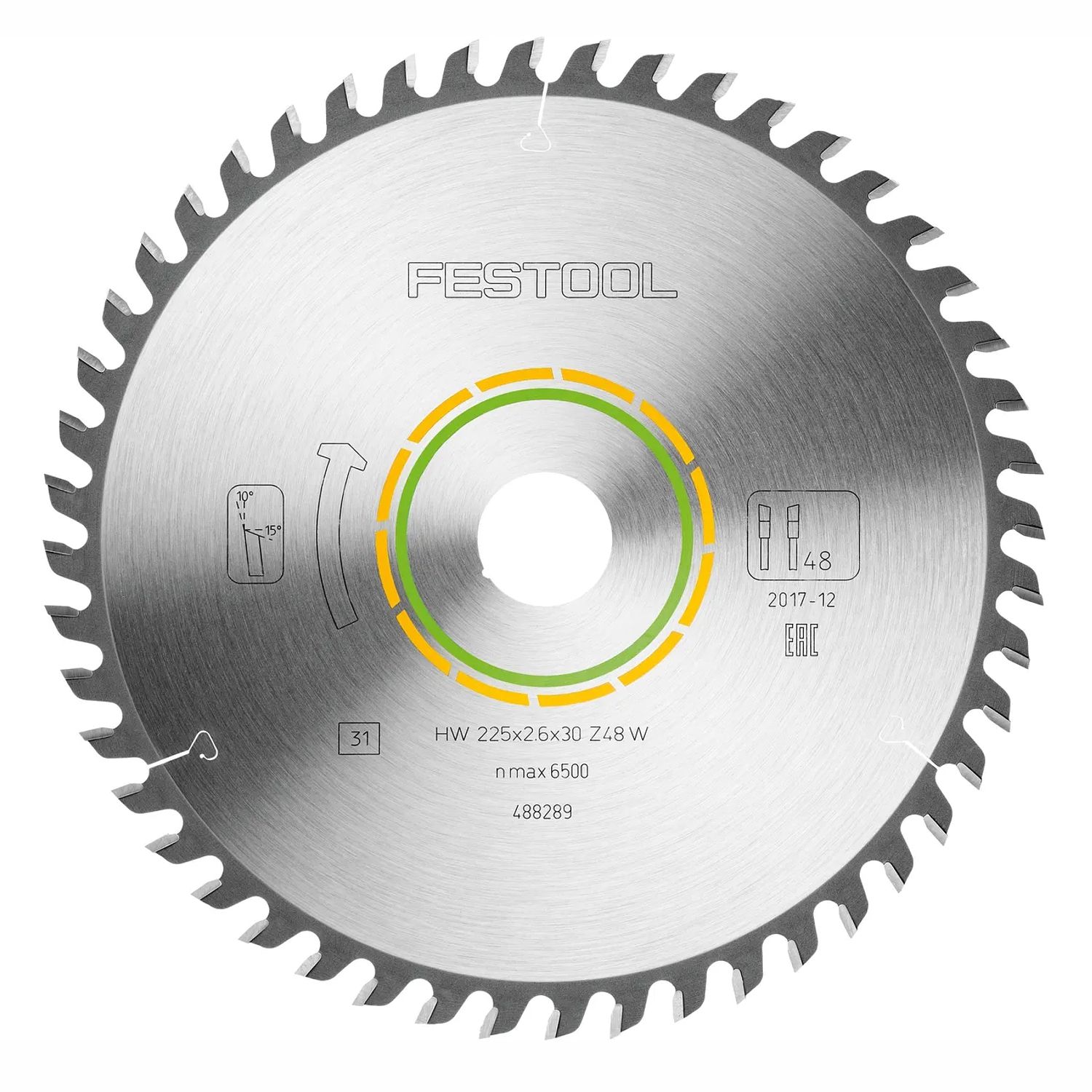 FESTOOL HW 225x2,6x30 W48 WOOD FINE CUT Saw Blade 225mm 48T