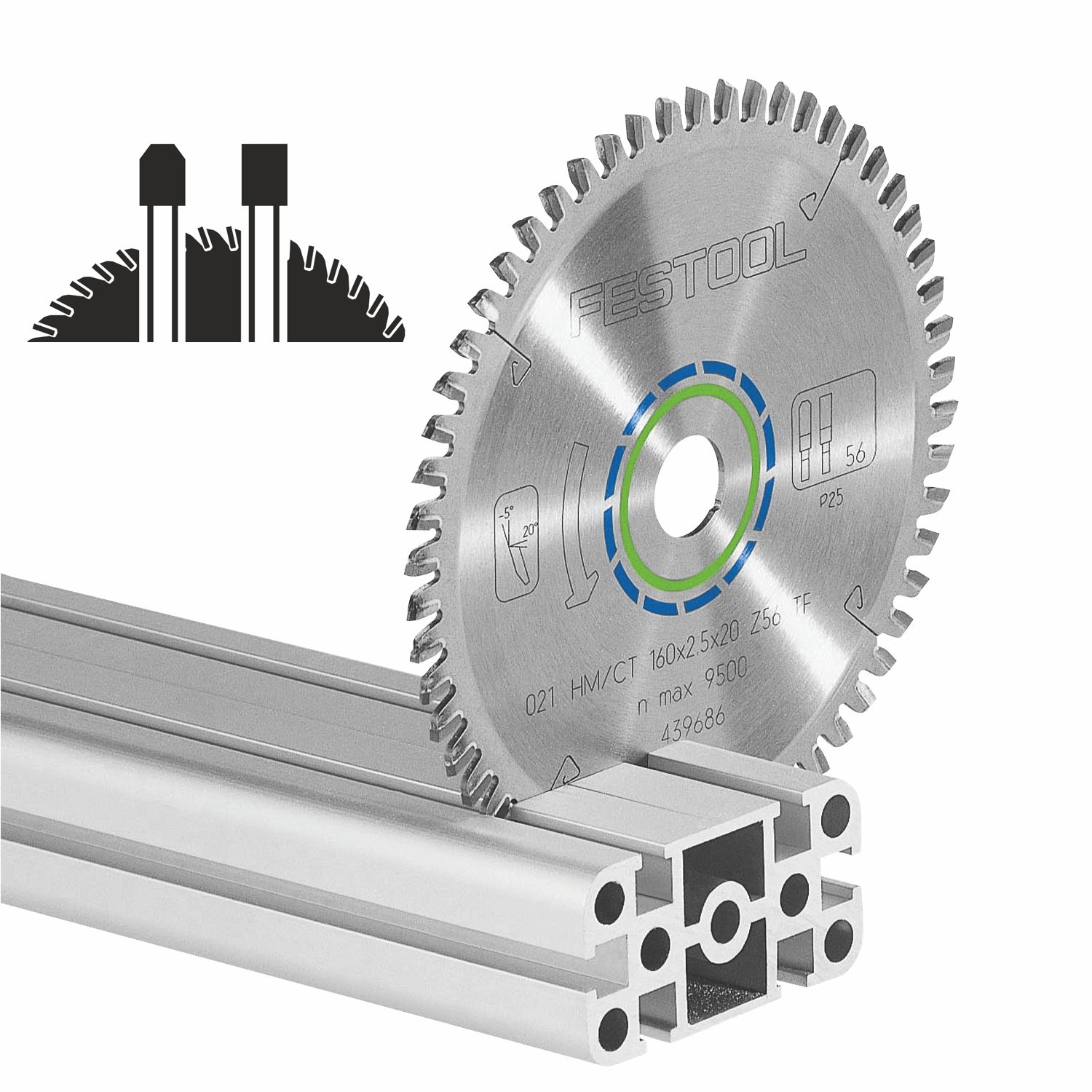 FESTOOL Aluminium and Plastics Saw Blade HW 225x2.6x30 TF68 for CS 70