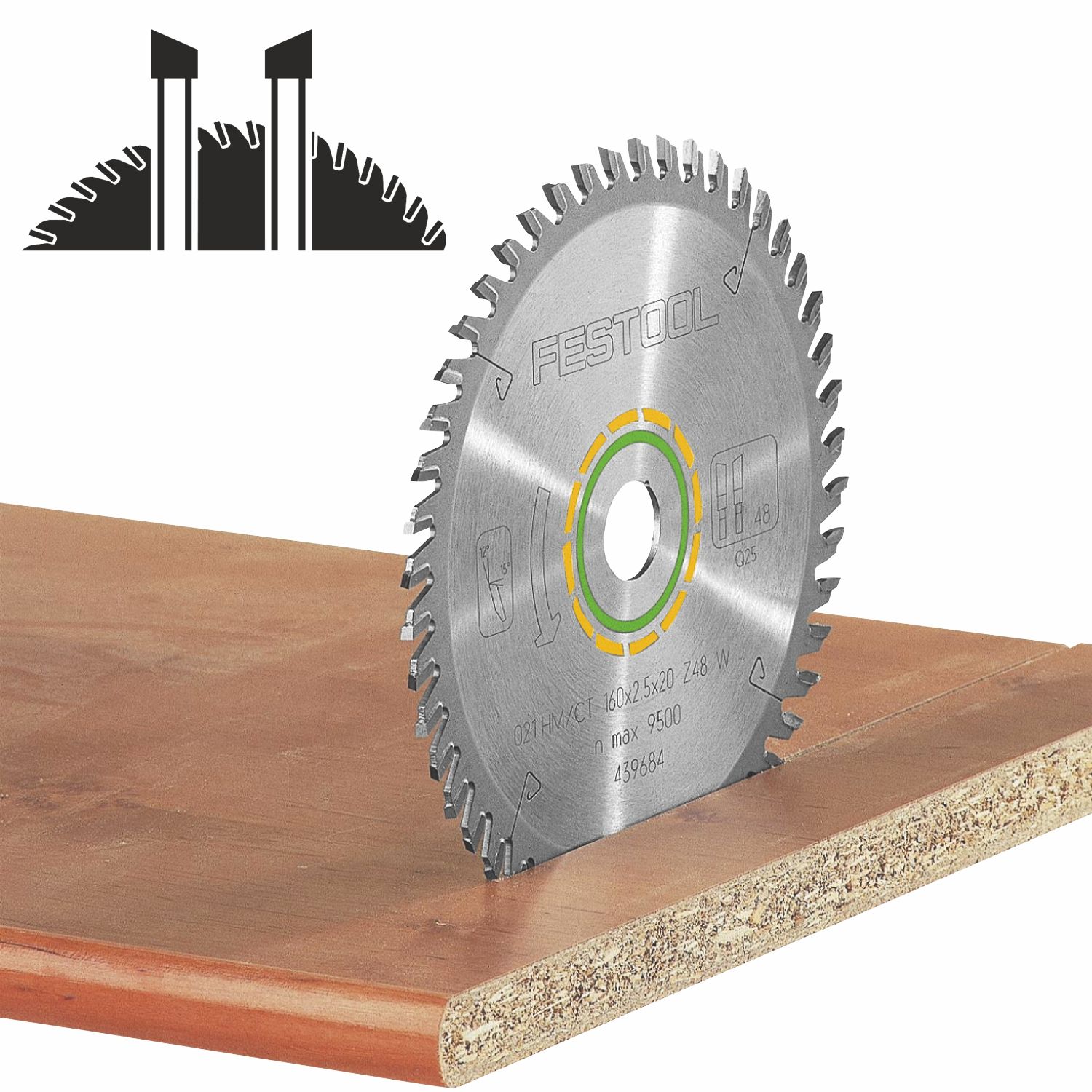 FESTOOL HW 160x2,2x20 W48 WOOD FINE CUT 160mm 48-Tooth Saw Blade