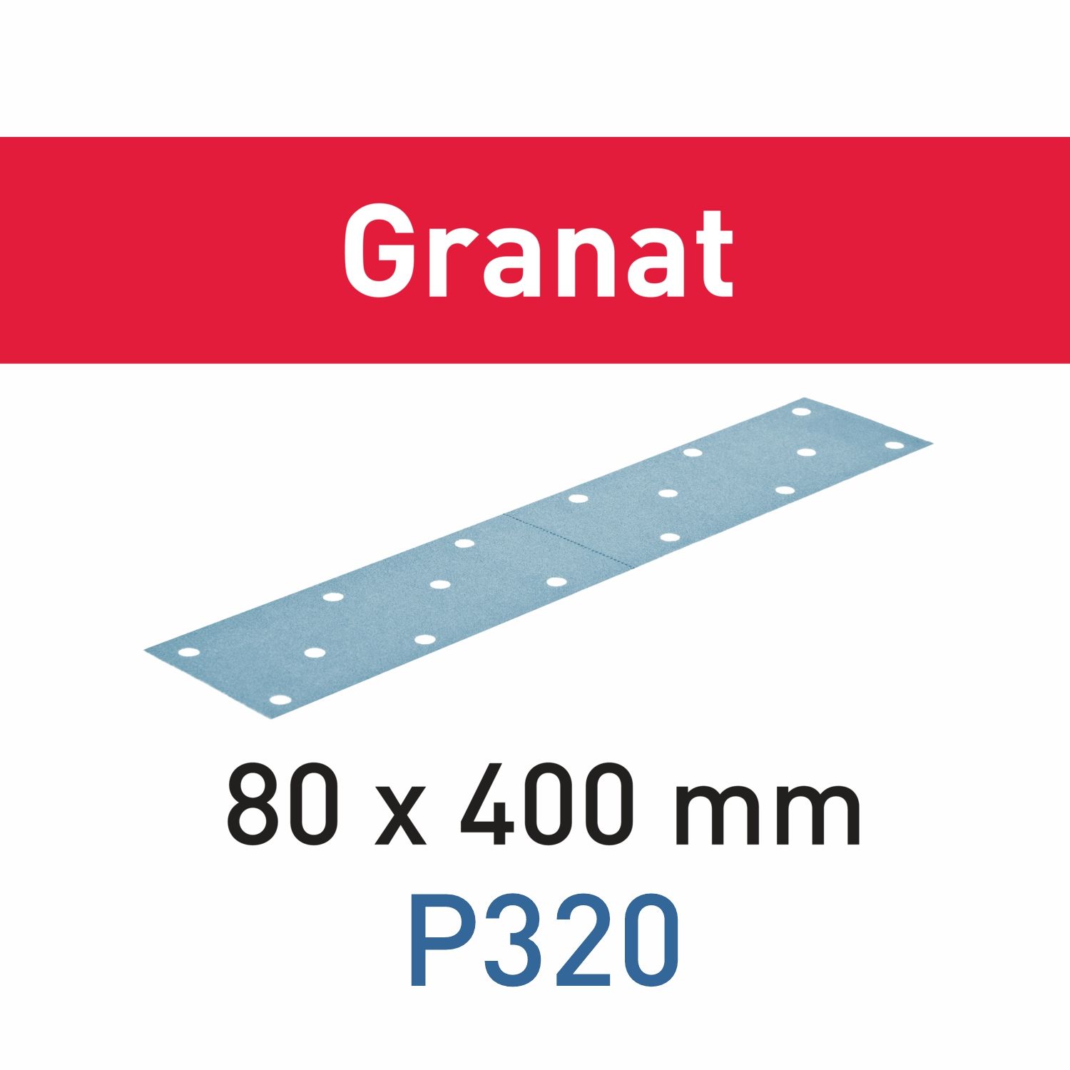 FESTOOL STF 80x400 P320 GR/50 Granat Abrasive Sheets 80 x 400mm P320 50 Piece