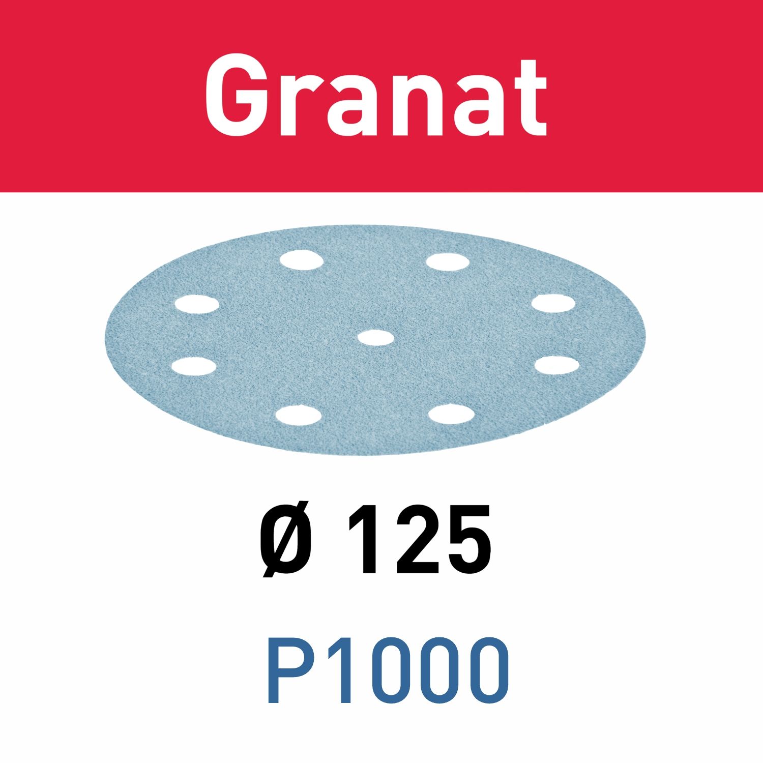 FESTOOL D125 P1000 GR/50 Granat Fine Abrasive Discs 125mm P1000 50 Piece