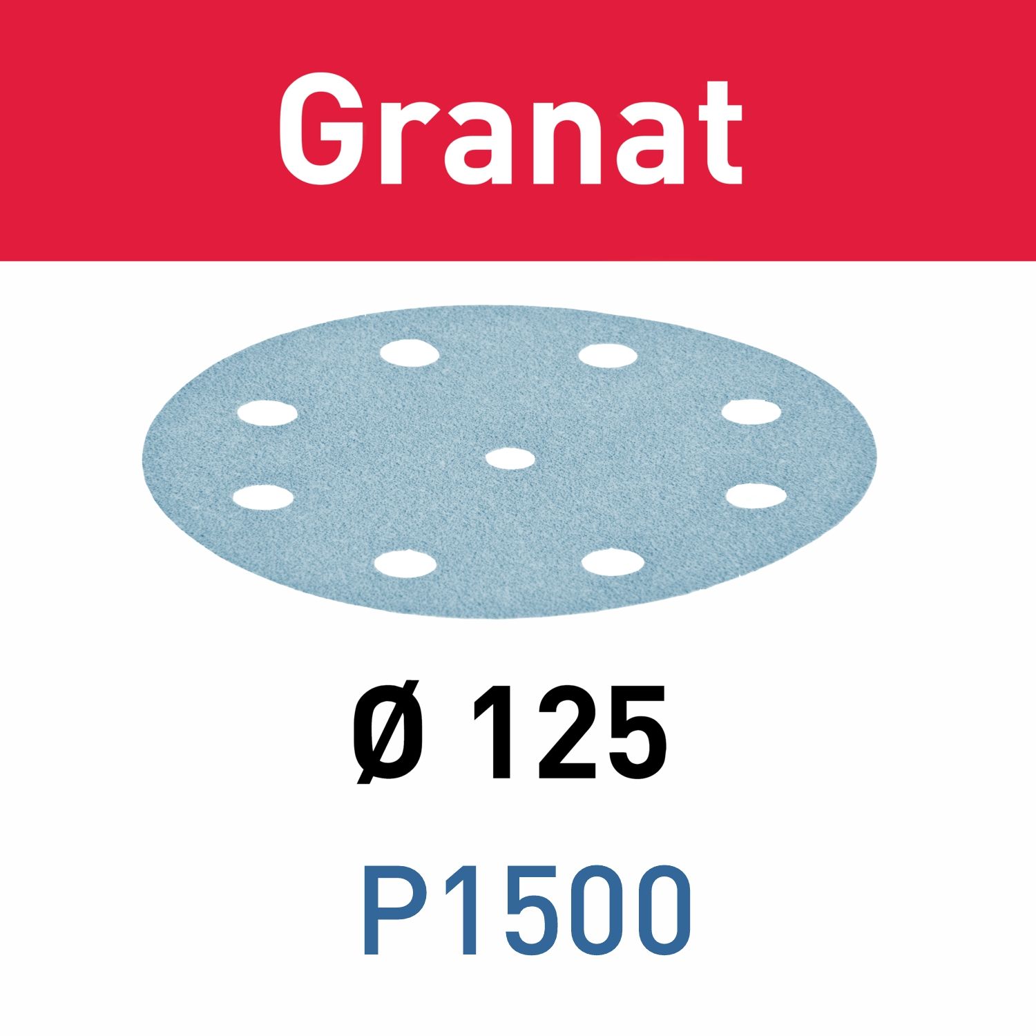 FESTOOL D125 P1500 GR/50 Granat Fine Abrasive Discs 125mm P1500 50 Piece