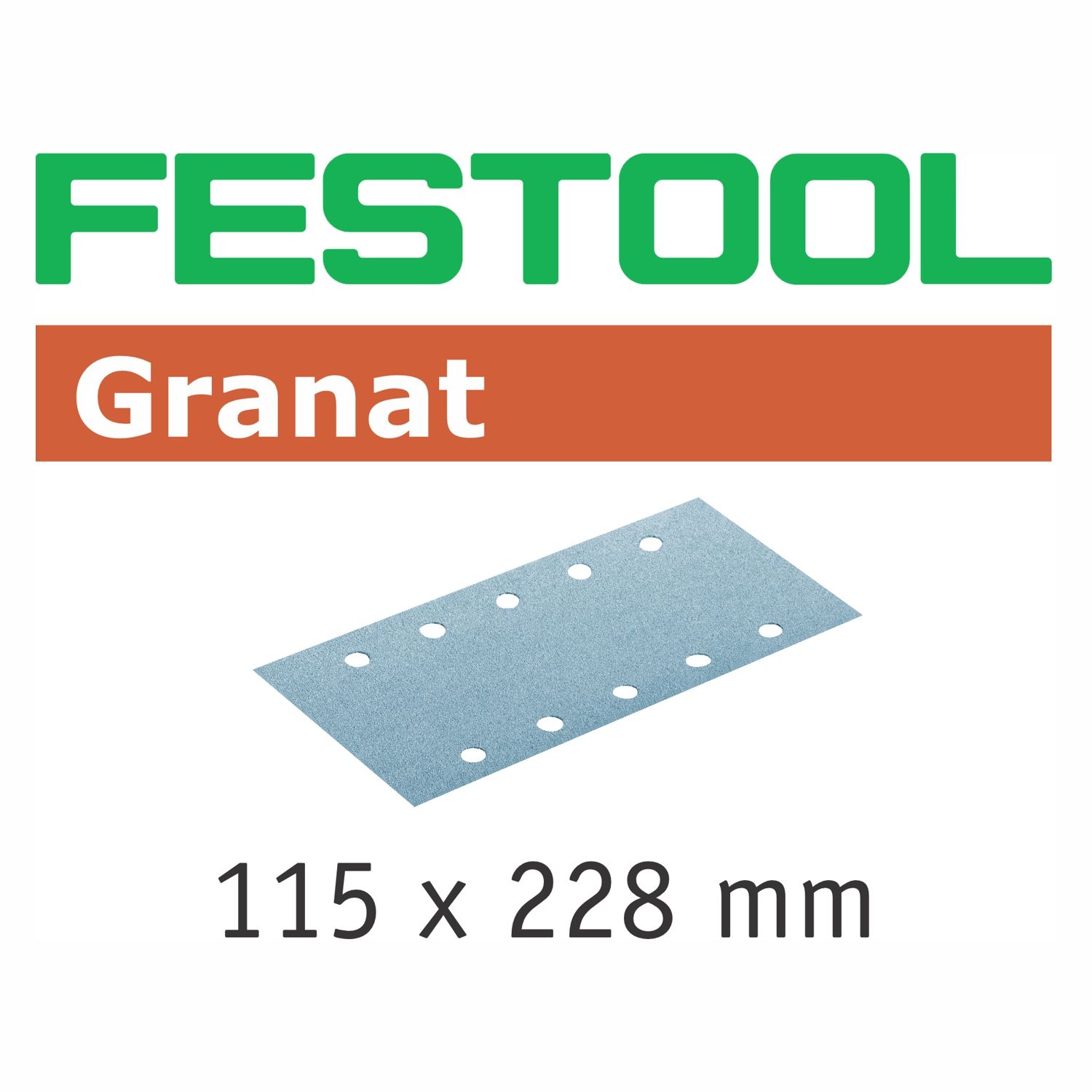 FESTOOL Granat STF 115x228 P120 Abrasive Sheets 100 Pack