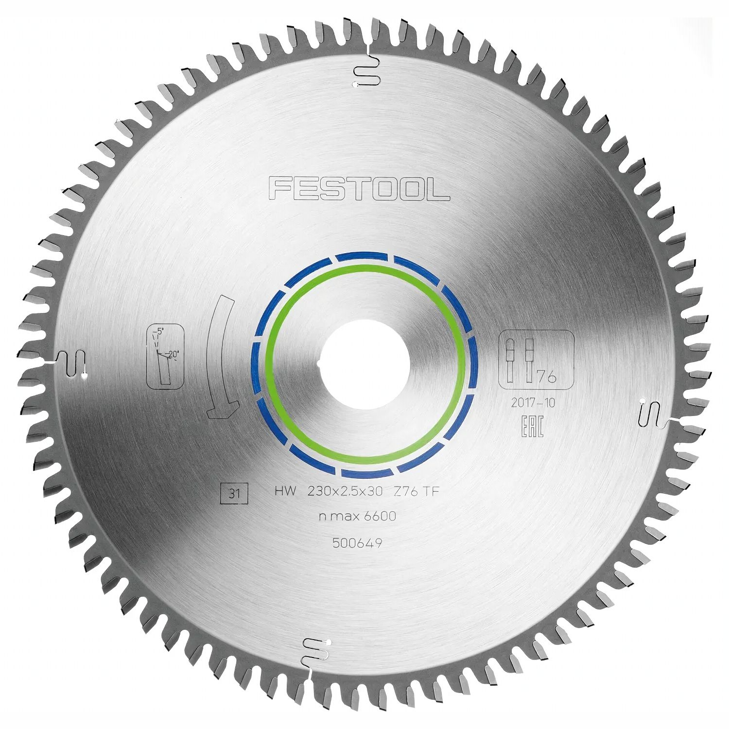 FESTOOL Saw Blade HW 230x2.5x30 TF76 Aluminium & Plastics for HK 85