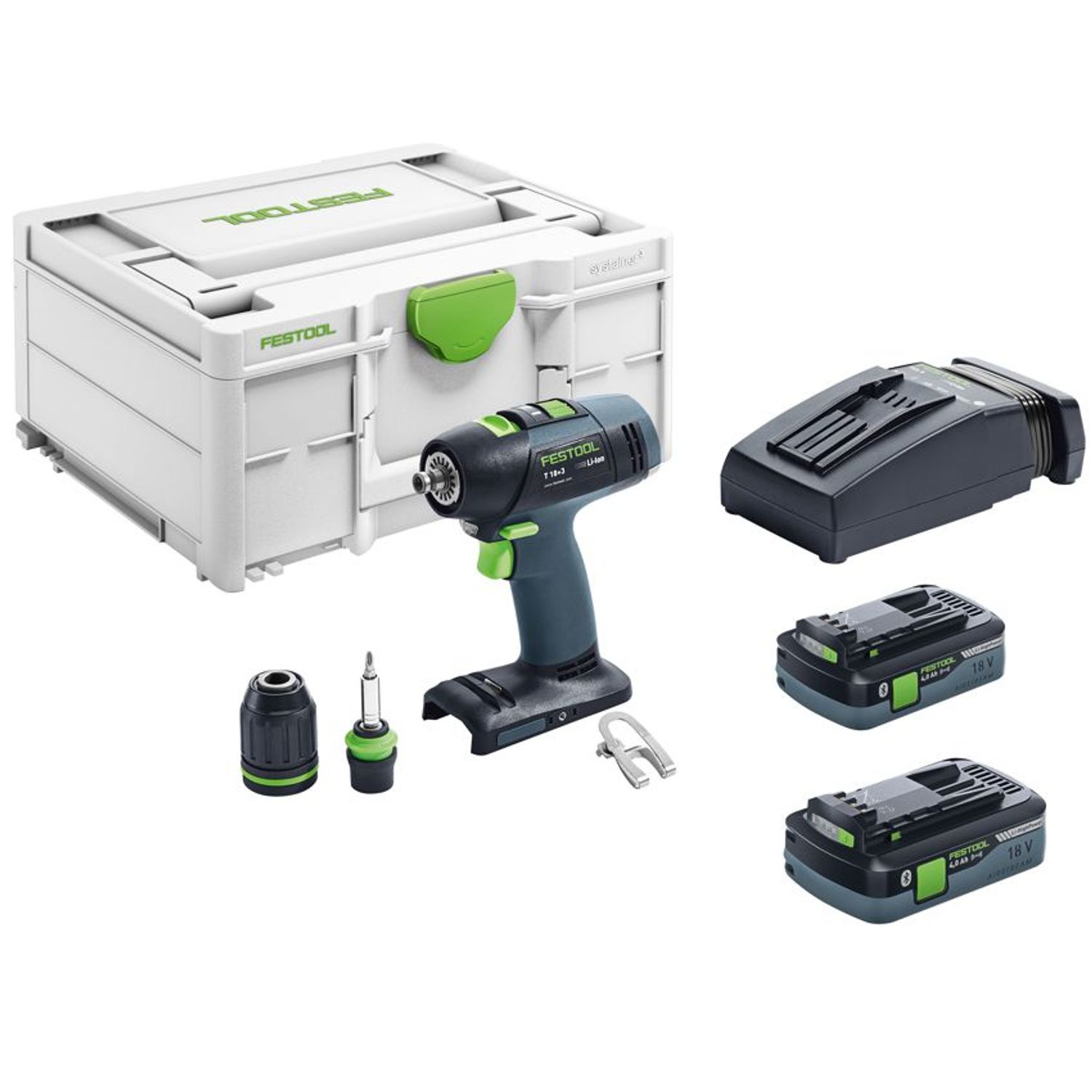 FESTOOL T 18+3 HPC 4,0 I-Plus Cordless Drill in Systainer3 SYS3