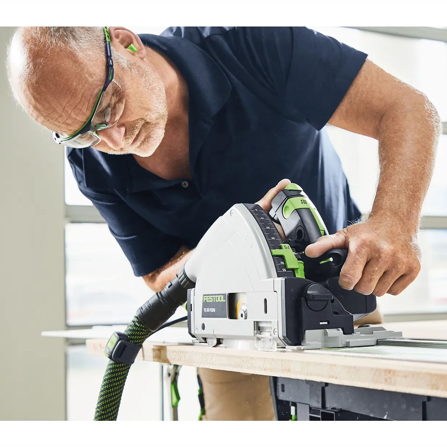 FESTOOL TS 55 FEBQ-Plus Plunge-Cut Saw in Systainer&sup3; SYS3