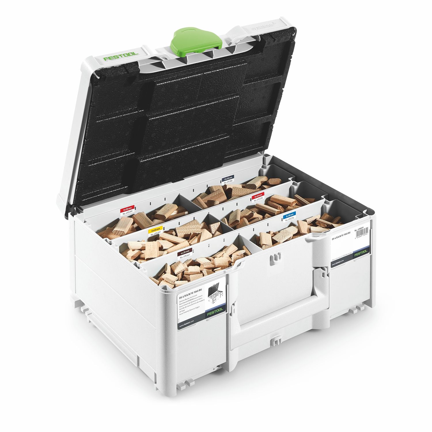 FESTOOL DS 4/5/6/8/10 1060 BU Beech DOMINO Assortment Set in Systainer&sup3;