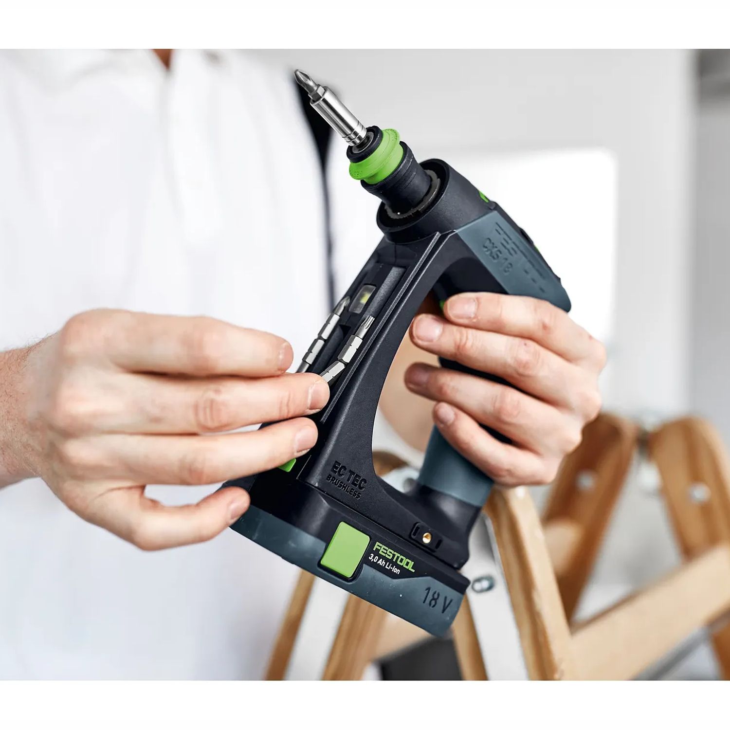 FESTOOL CXS 18 C 3,0-Plus Cordless Drill with ergonomic C-shape design