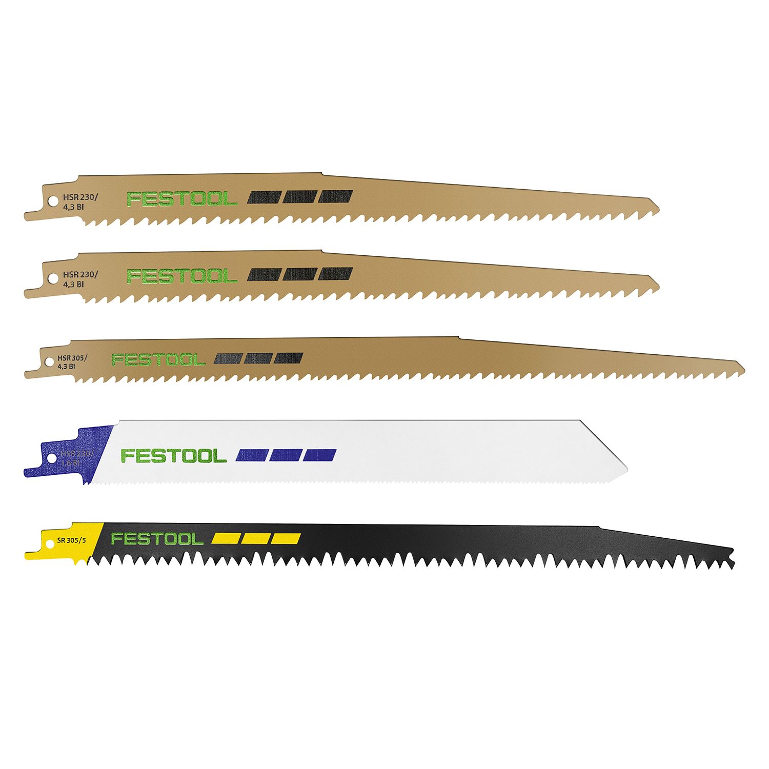 FESTOOL RS-Sort/5 Sabre Saw Blade Set for RSC 18 5pc