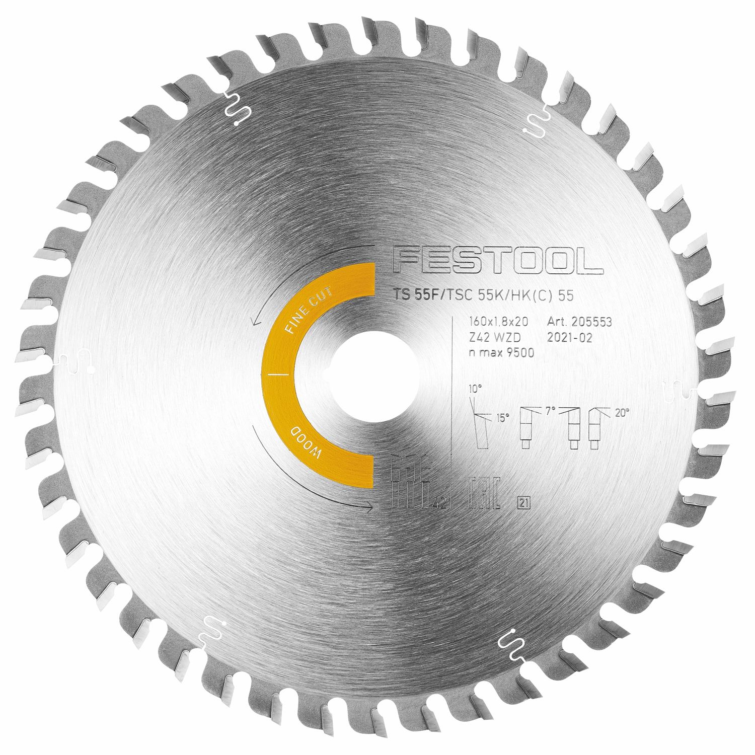 FESTOOL KSB-SORT/3 W 160x1,8 Circular Saw Blade Set 160mm 3 Piece