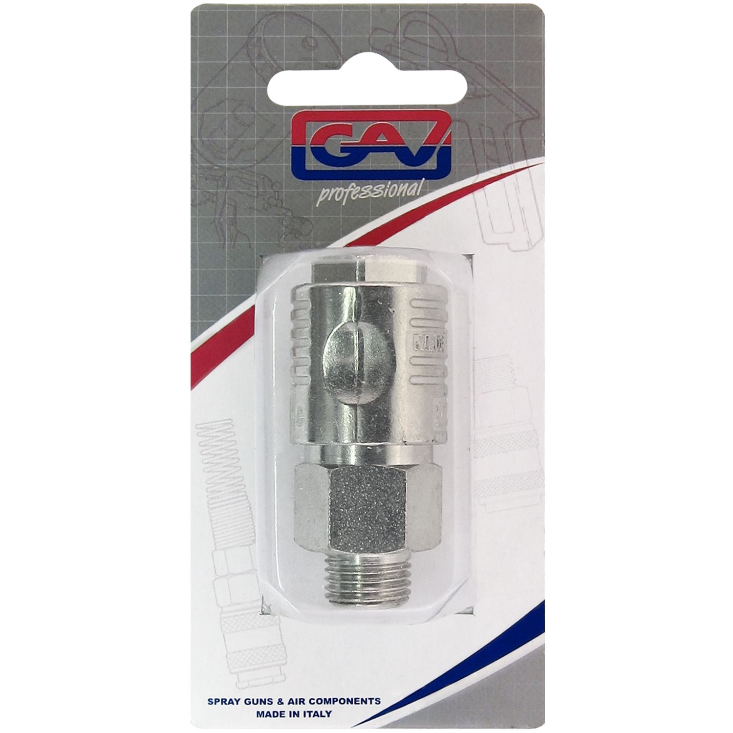 GAV112-1P Quick Coupler Euroline 1/4" Male Packaged
