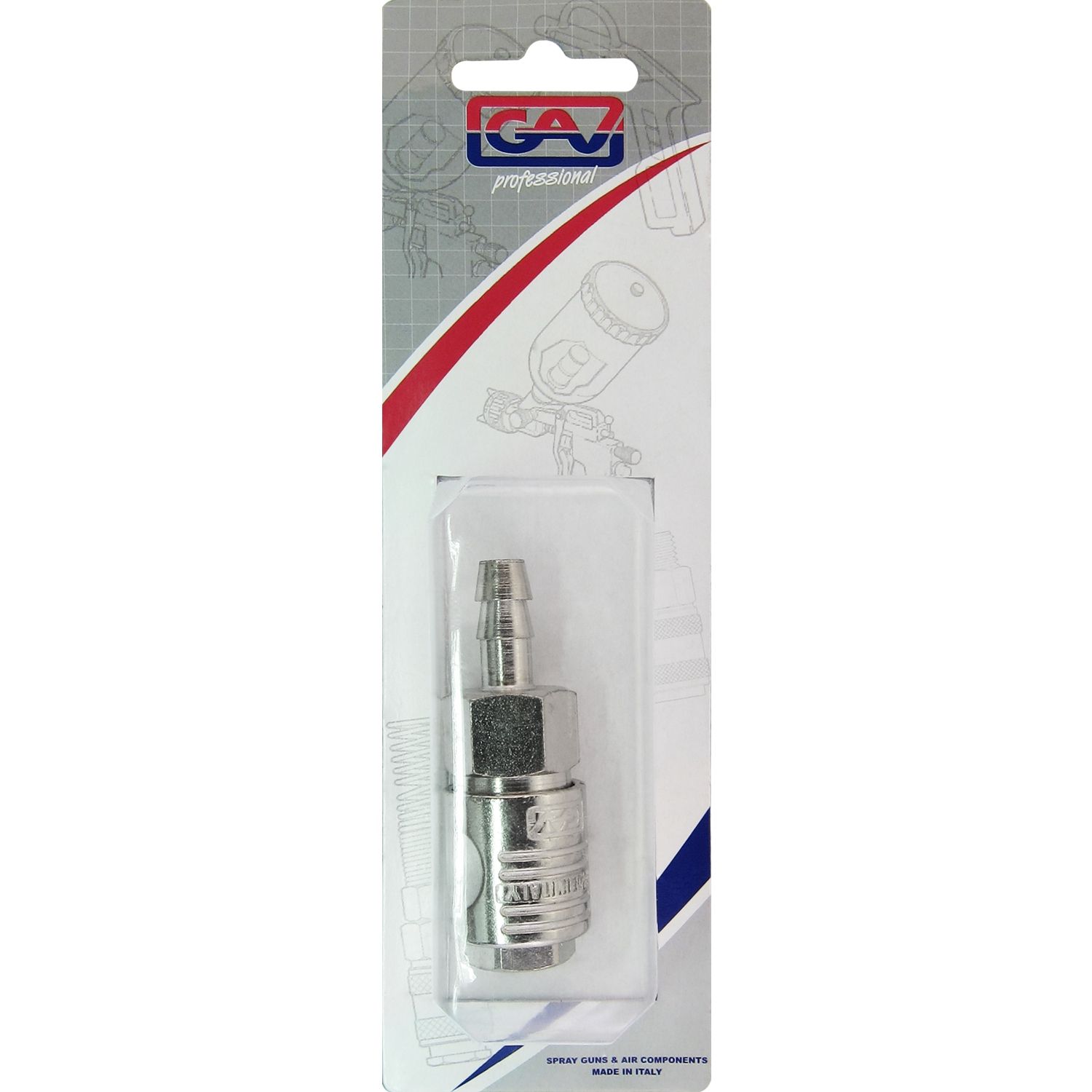 GAV112C-2P Quick Coupler 8mm Euroline Hose Packaged