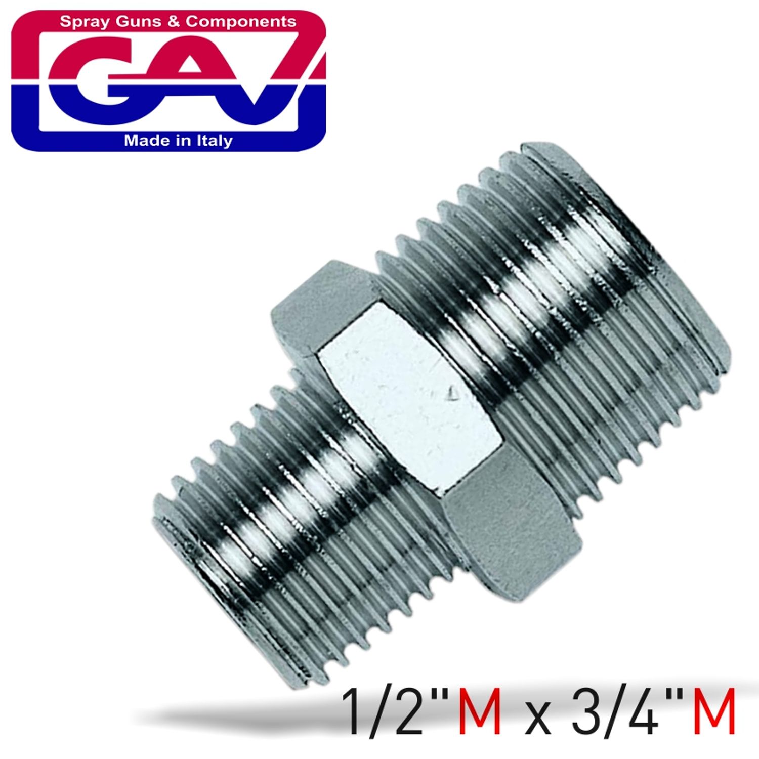Taper Reducer Nipple 1/2'x3/4'm/m