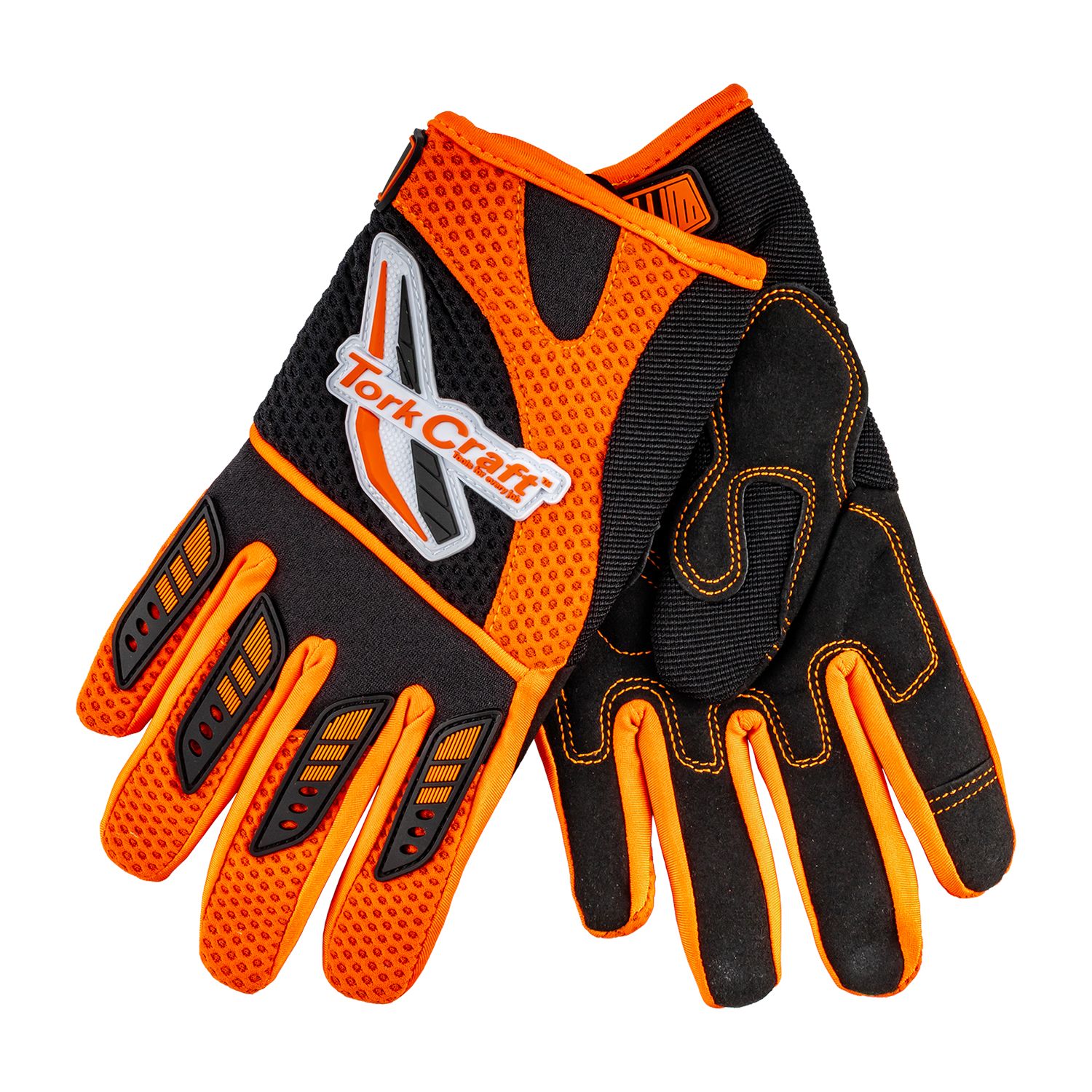 Limited Edit. Medium Racing Glove Orange Syn. Leather