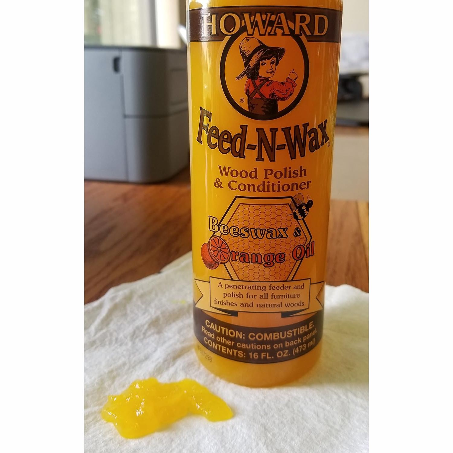 HOWARD Feed-n-wax Wood Polish & Conditioner 473 Ml