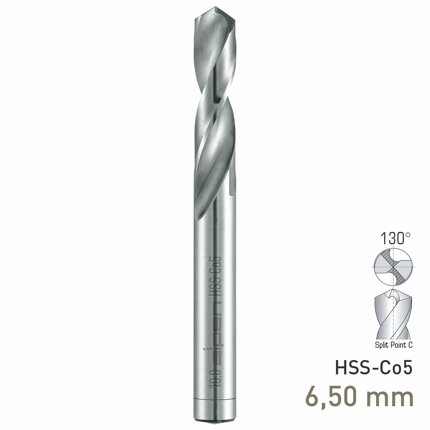 MAYKESTAG HSS-Co5 Stub Drill 6.5mm Extra Short Series DIN 1897 PZ