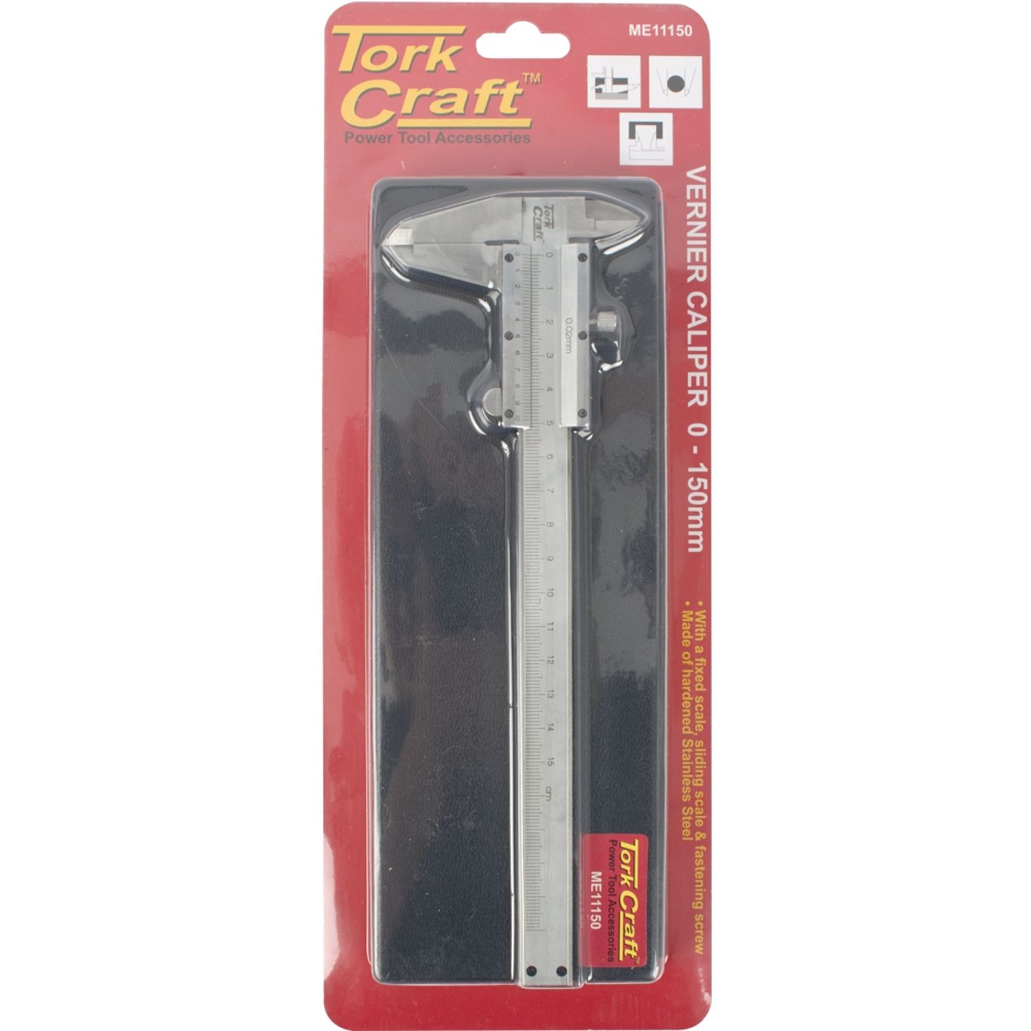 Vernier 150mm Stainless Steel Metric 0.02mm Acc