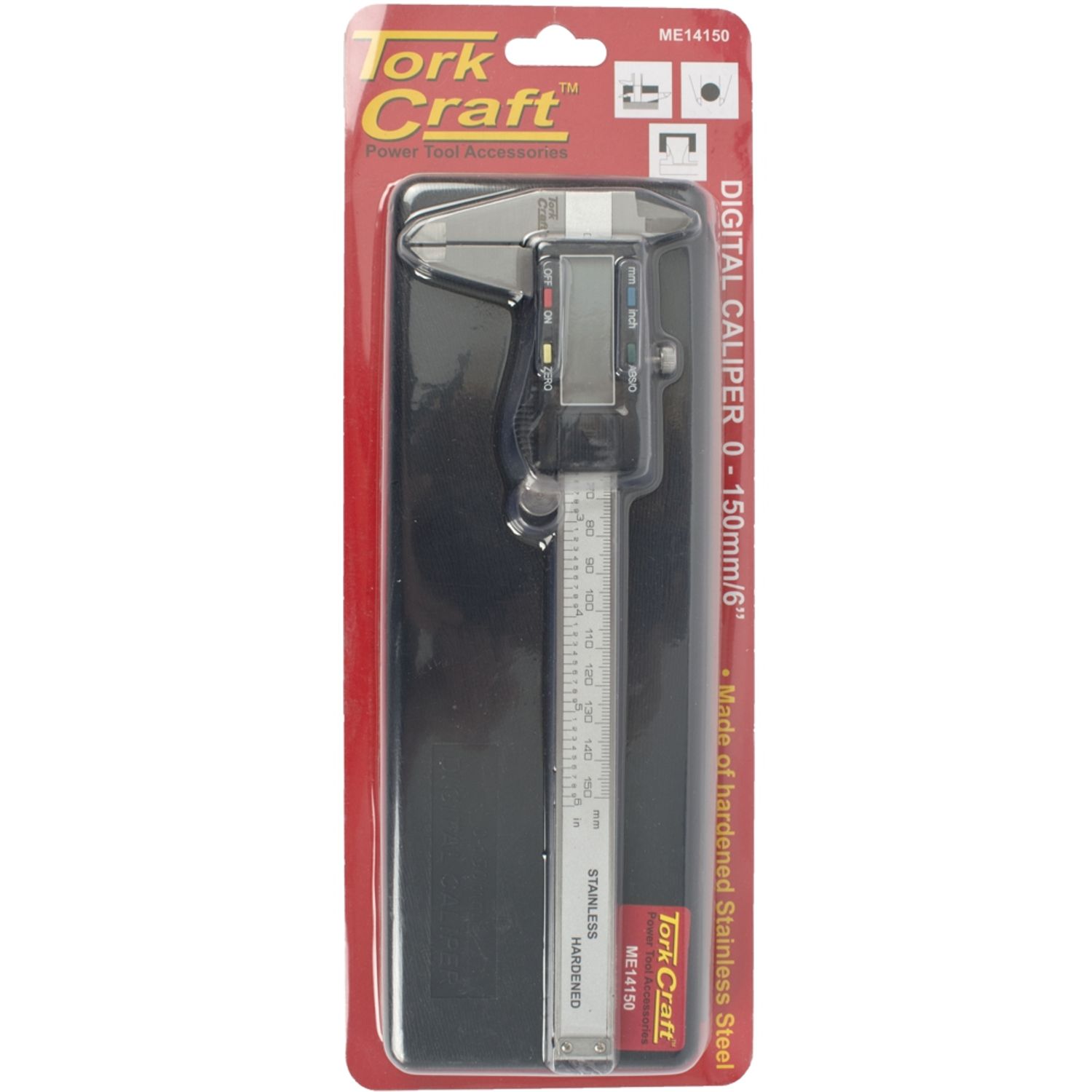 Vernier Digital 4 Key 150mm S/steel 0.01mm Acc. Abs Func. Metric / In
